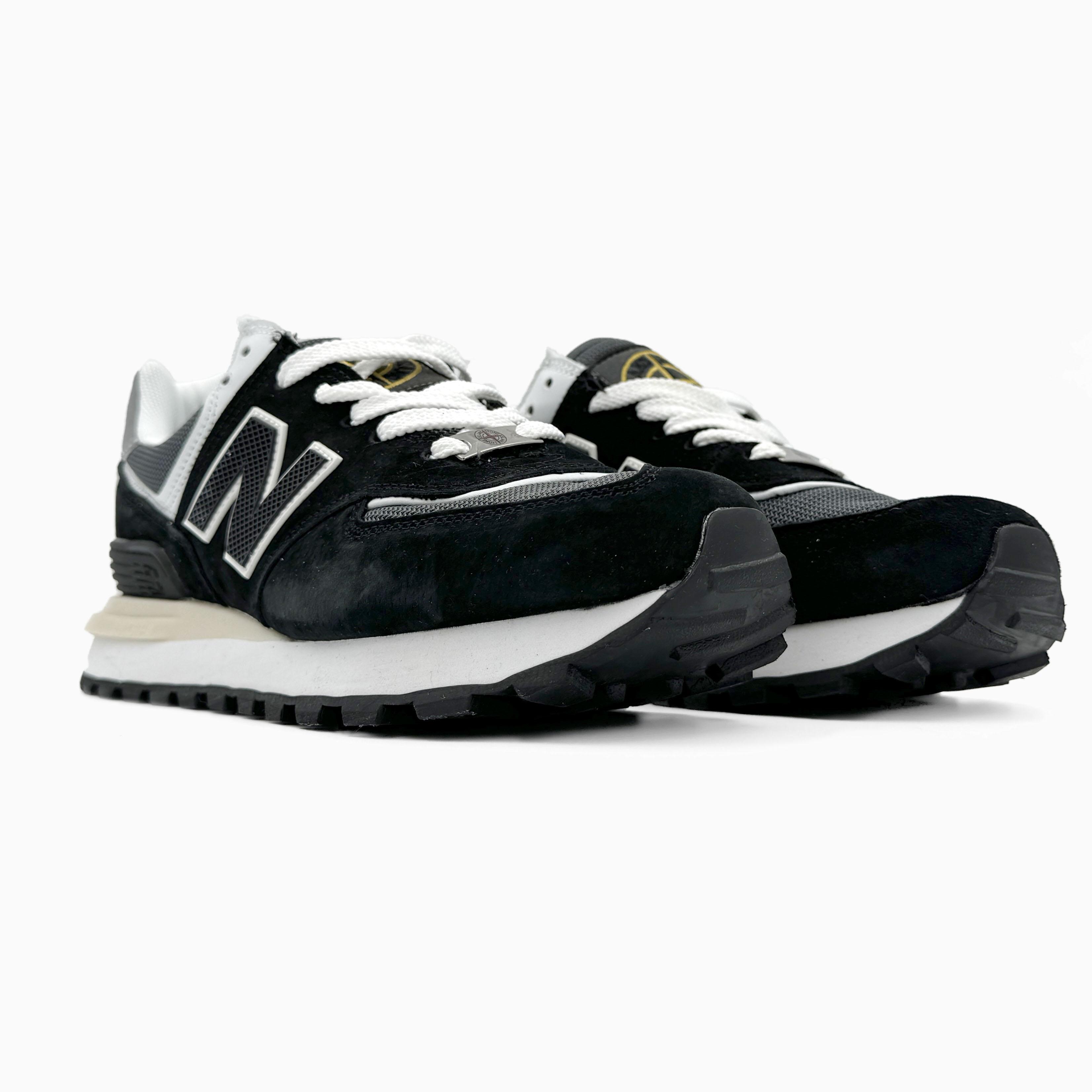 New Balance 574 Legacy x Stone Island Black Grey - изображение 5
