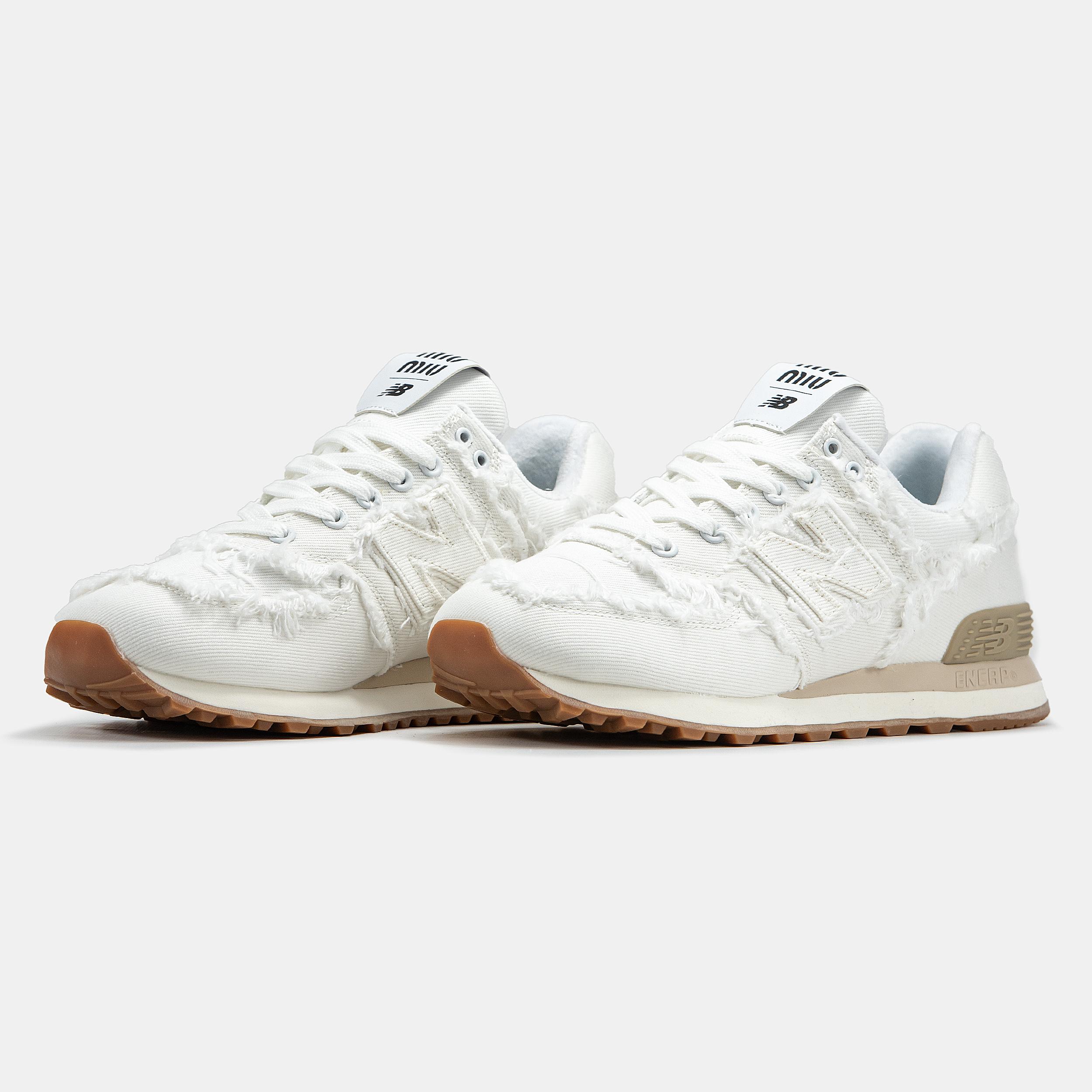 New Balance 574 x Miu Miu White Raw Edge - изображение 6