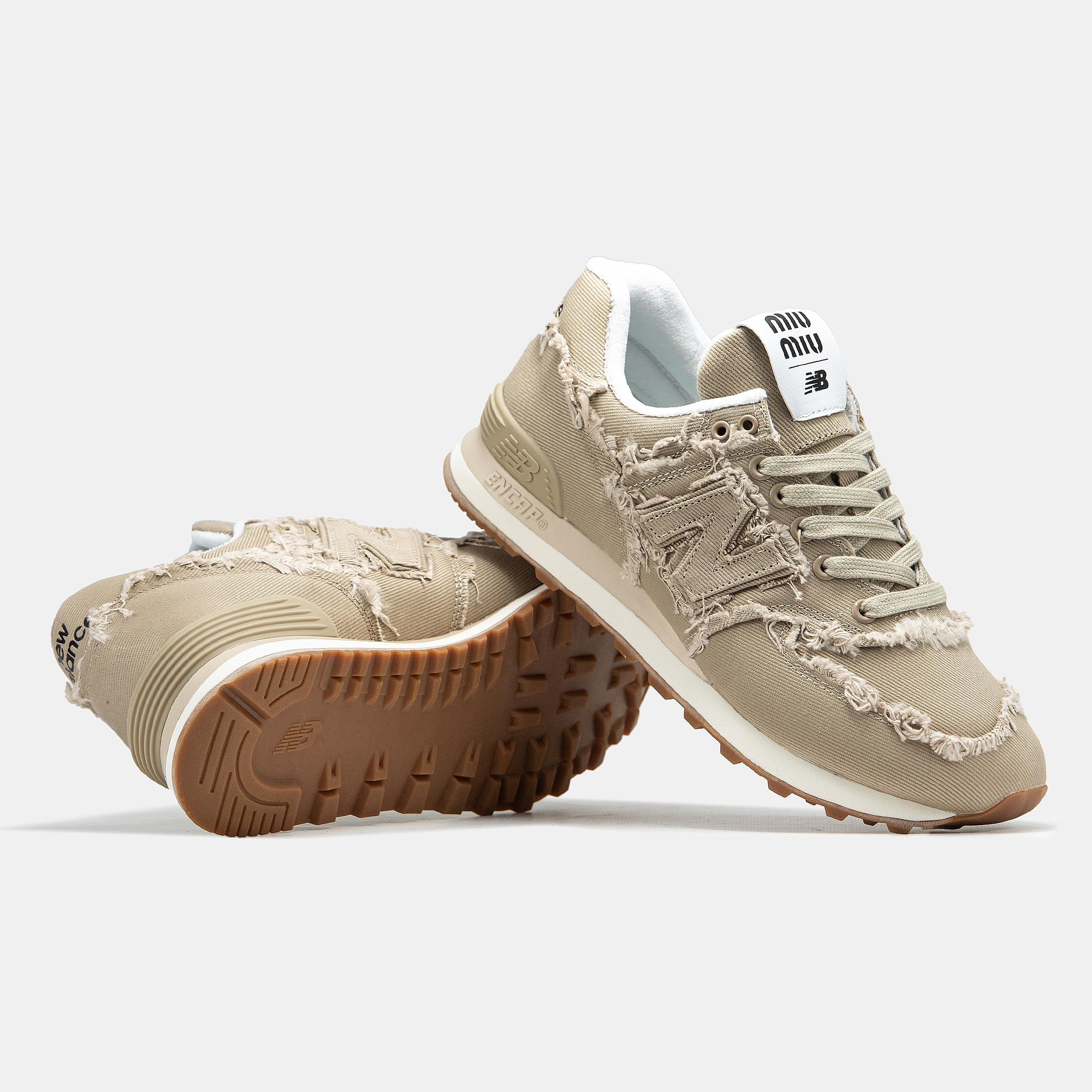 New Balance 574 x Miu Miu Beige Raw Edge - изображение 7