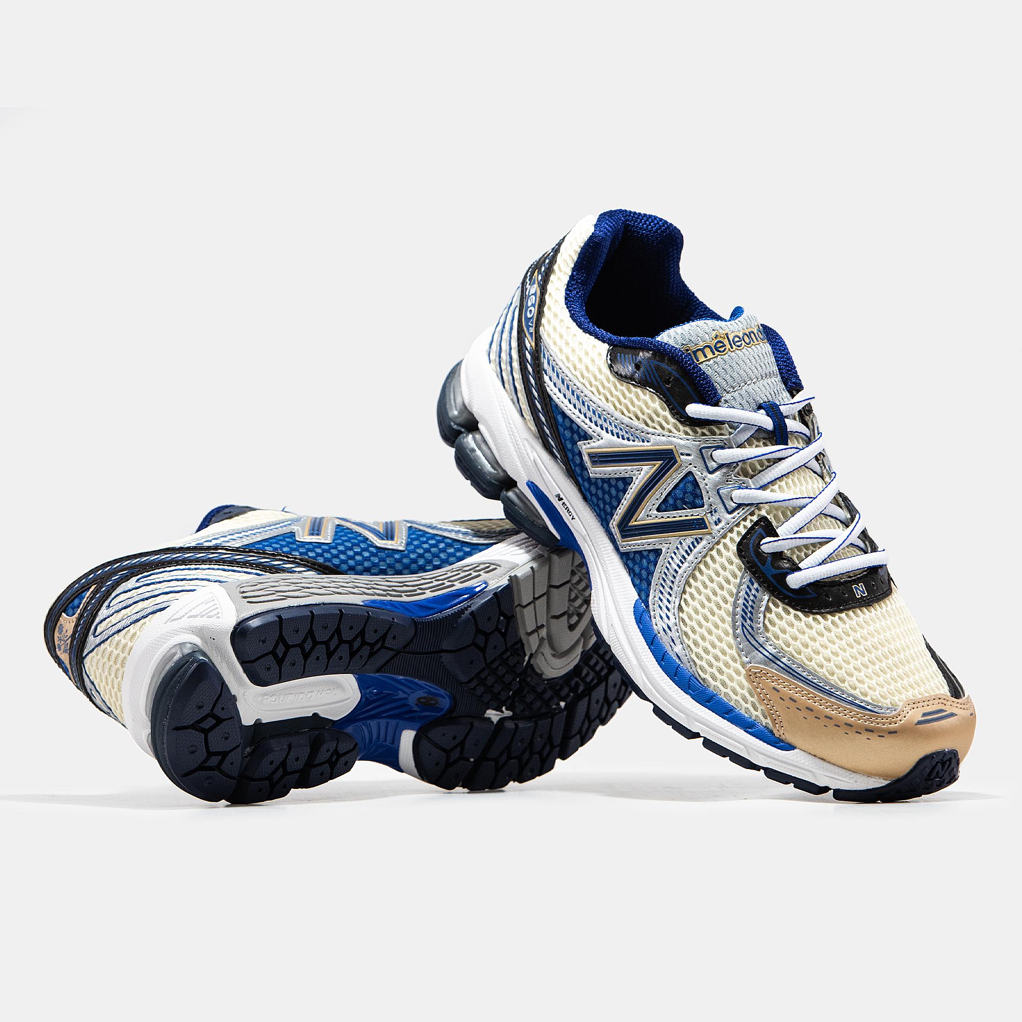 New Balance 860v2 Aime Leon Dore Cream Blue Black - изображение 3