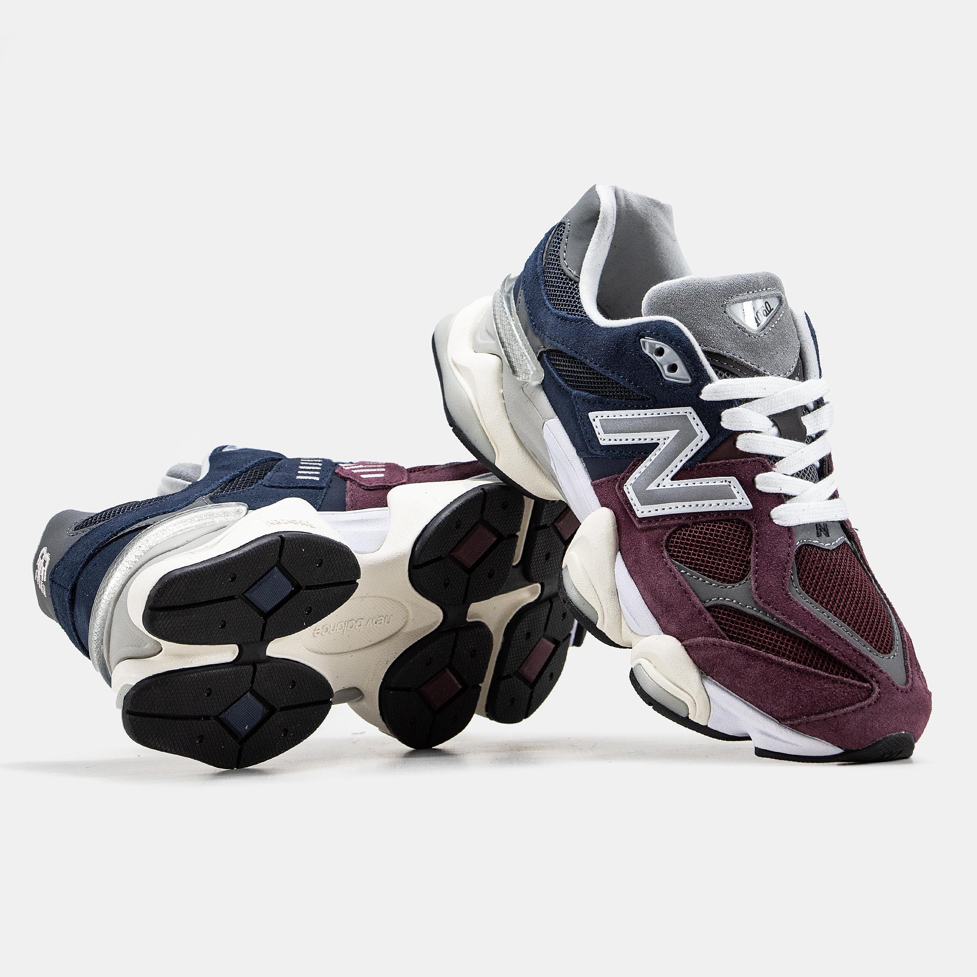 New Balance 9060 Burgundy Navy Grey - изображение 4