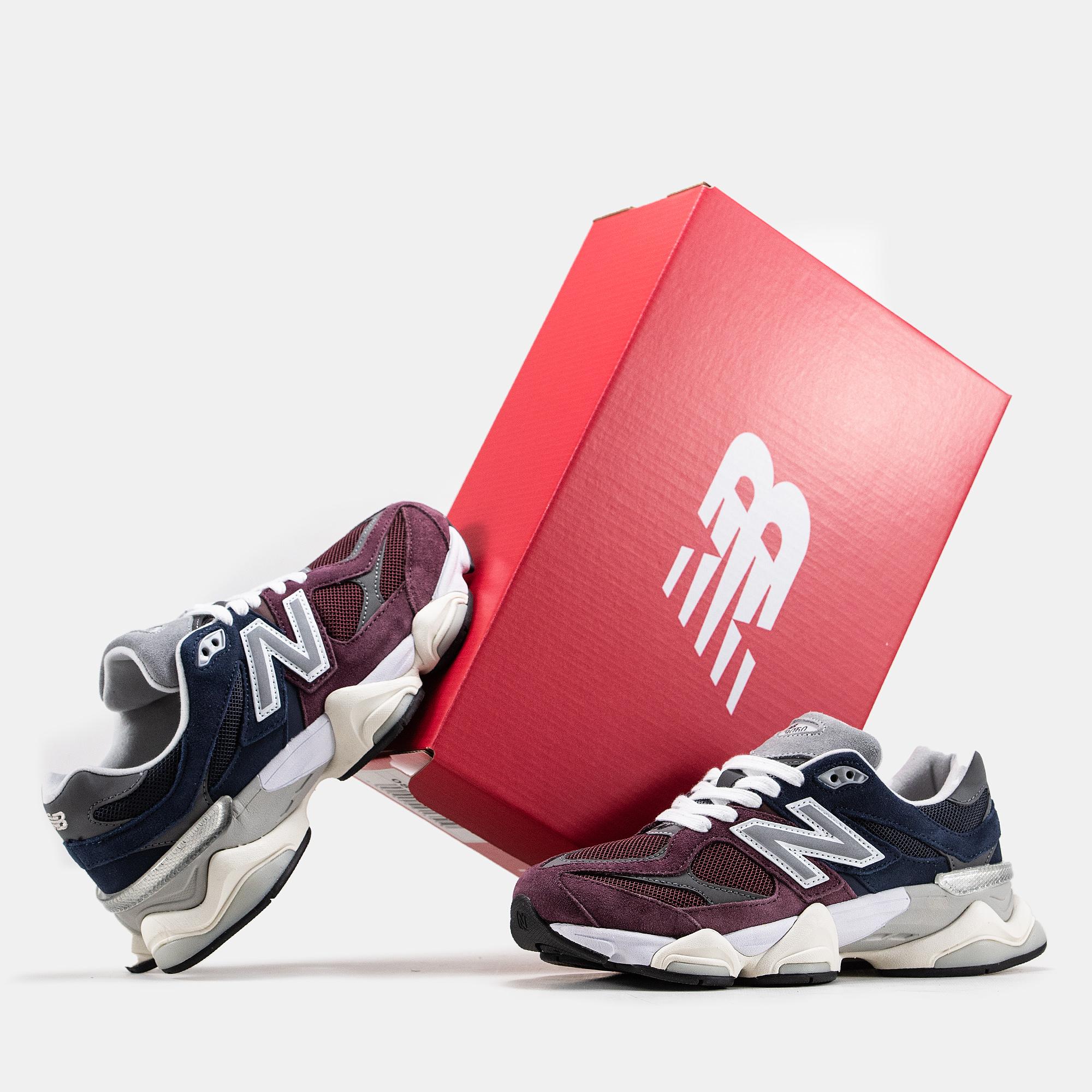 New Balance 9060 Burgundy Navy Grey - изображение 6