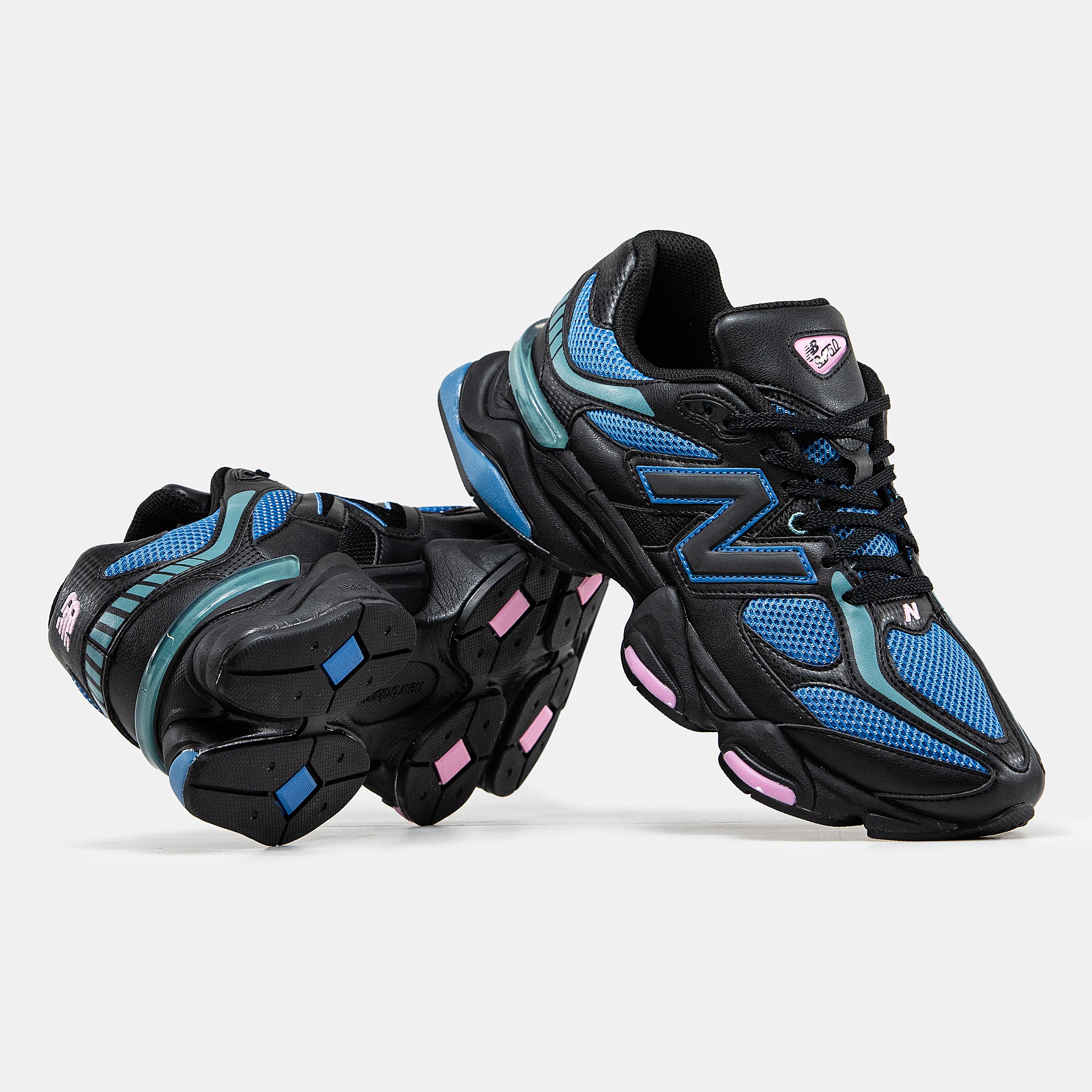 New Balance 9060 Black Blue Aqua Pink - изображение 6