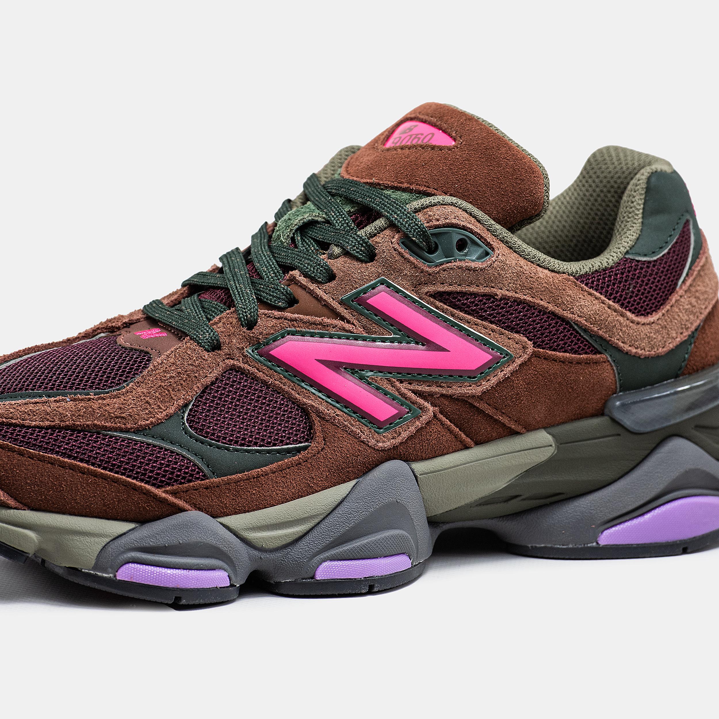 New Balance 9060 "Brown Burgundy Olive Pink" - изображение 9