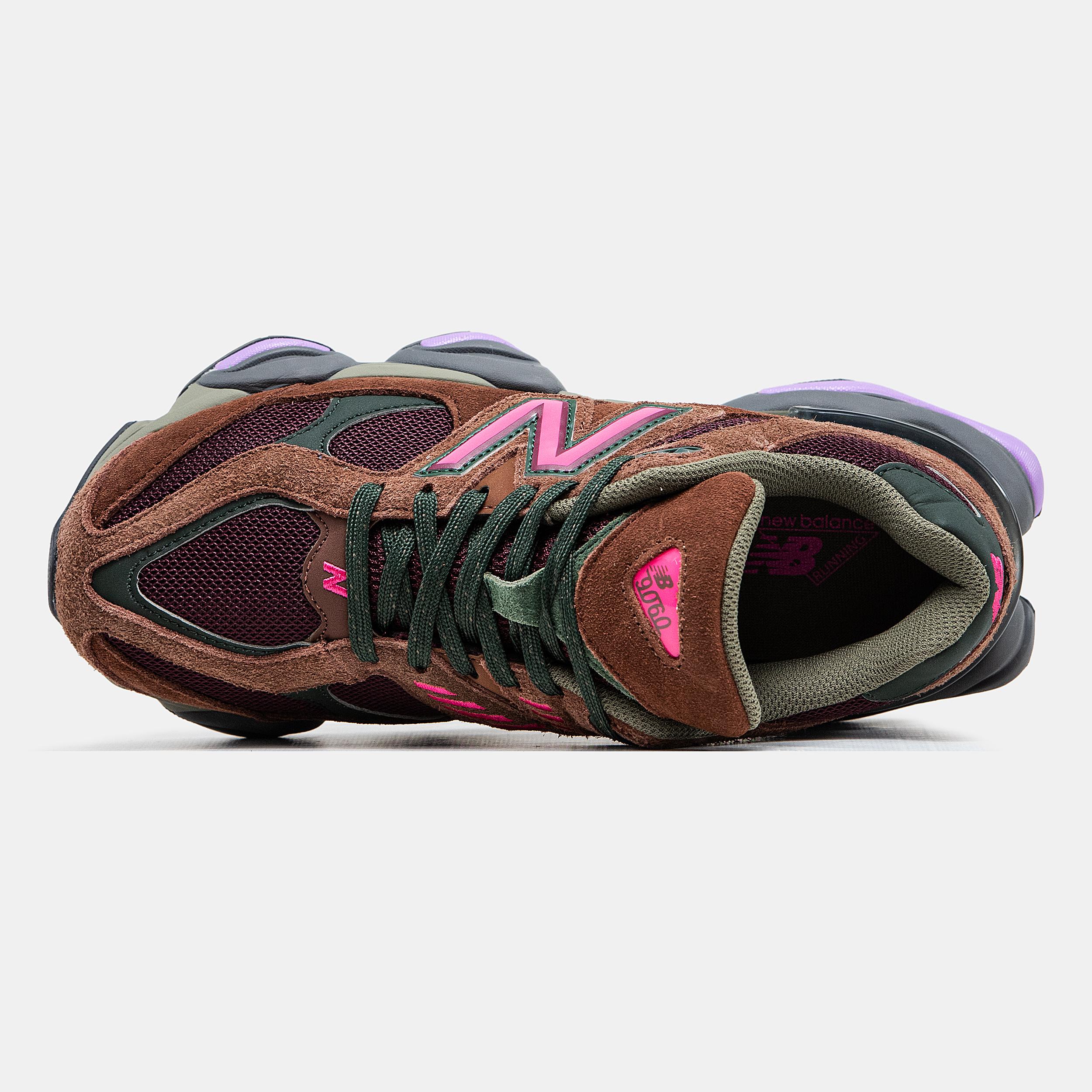 New Balance 9060 "Brown Burgundy Olive Pink" - изображение 3