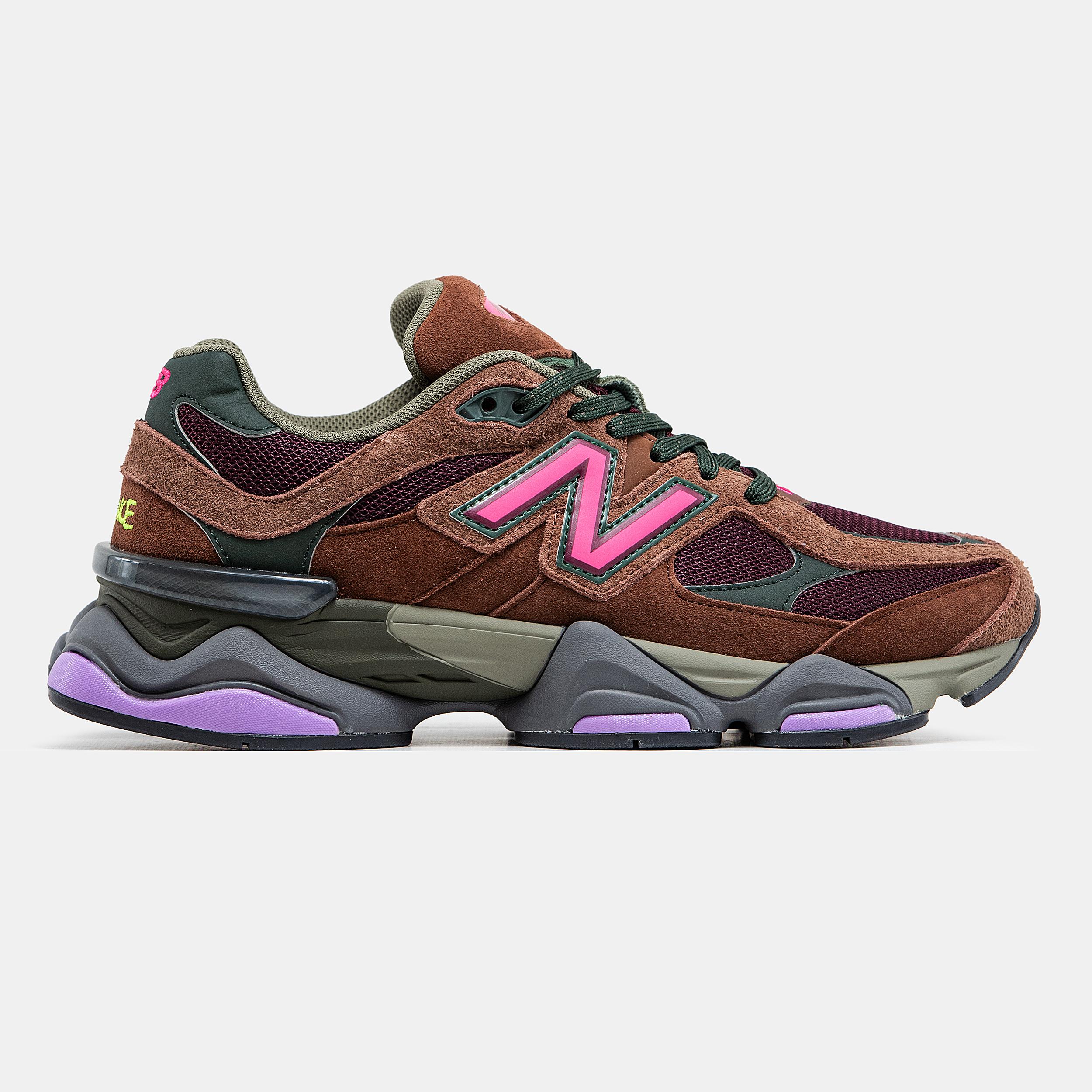 New Balance 9060 "Brown Burgundy Olive Pink" - изображение 4