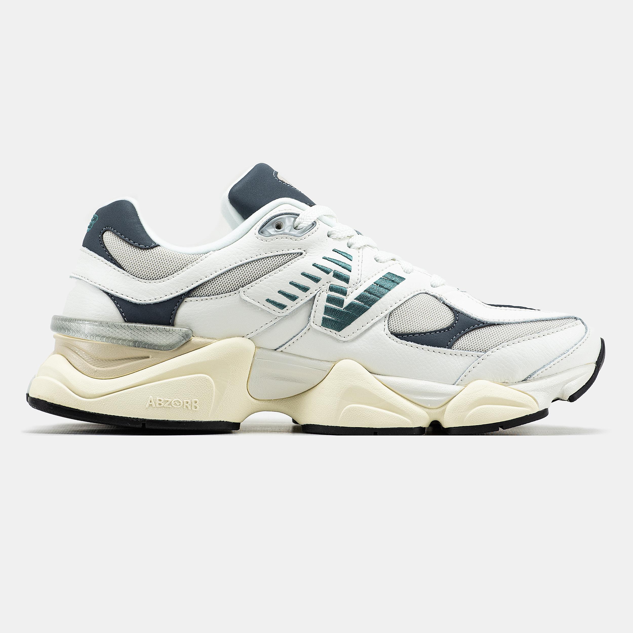 New Balance 9060 White Dark Green Cream - изображение 2