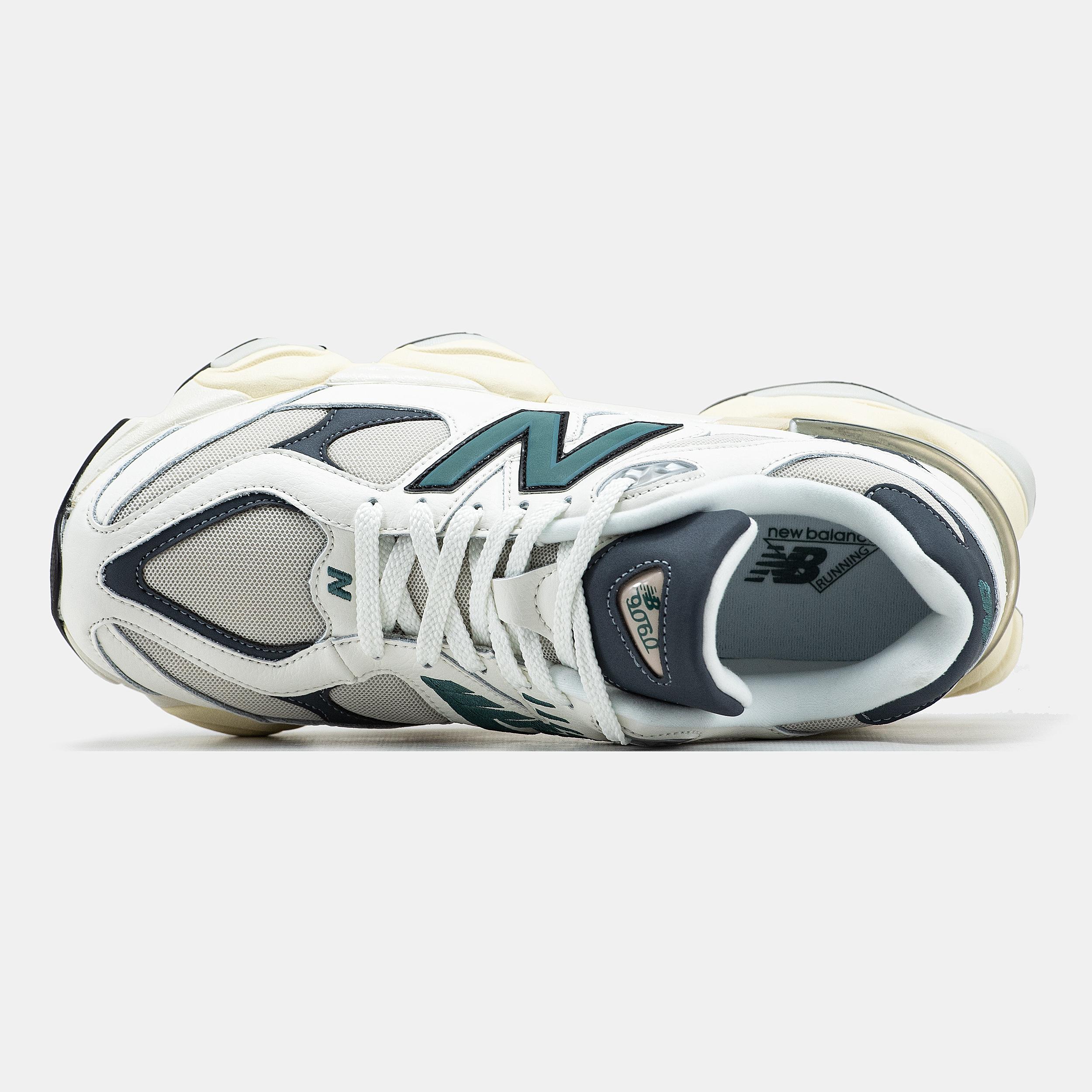 New Balance 9060 White Dark Green Cream - изображение 5