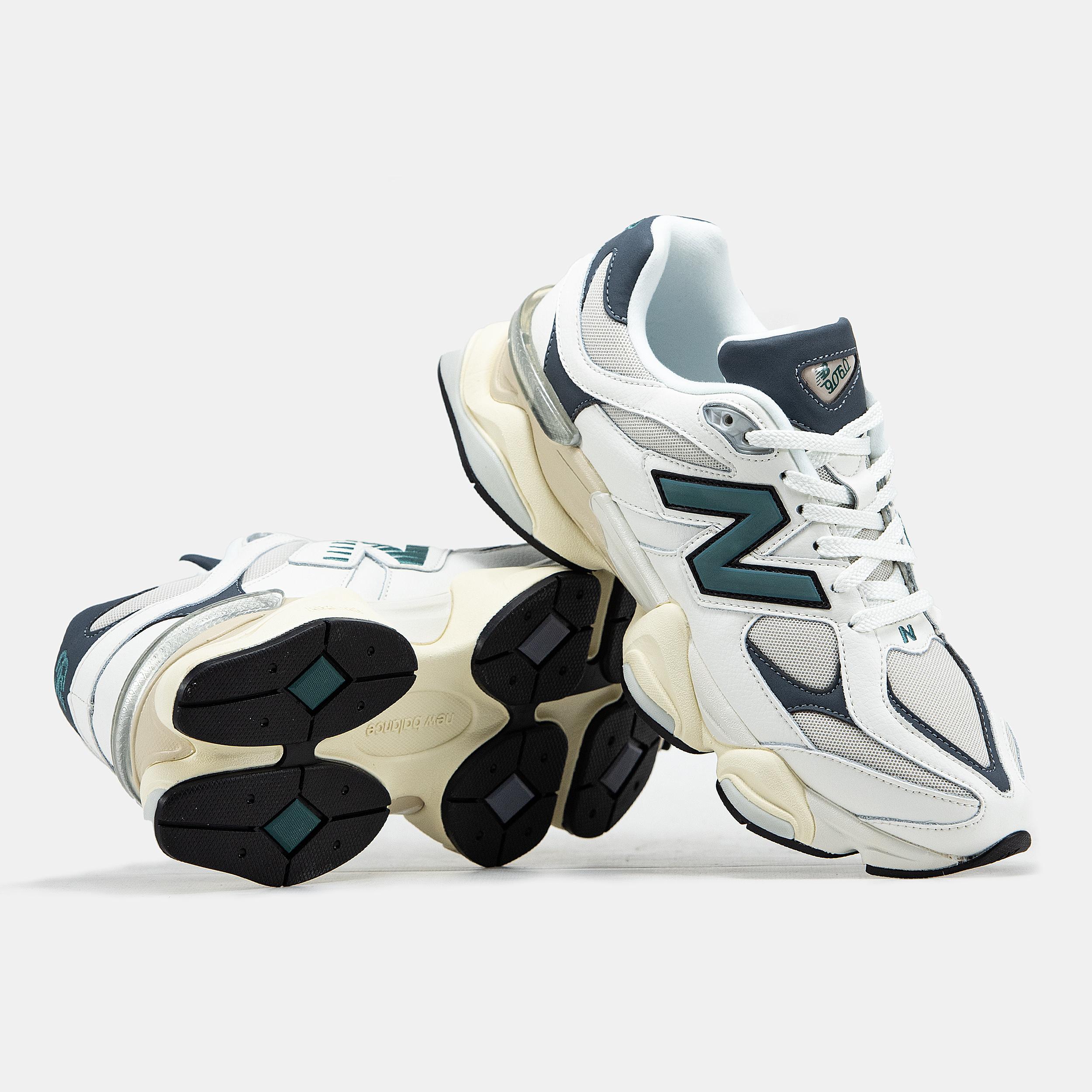 New Balance 9060 White Dark Green Cream - изображение 6