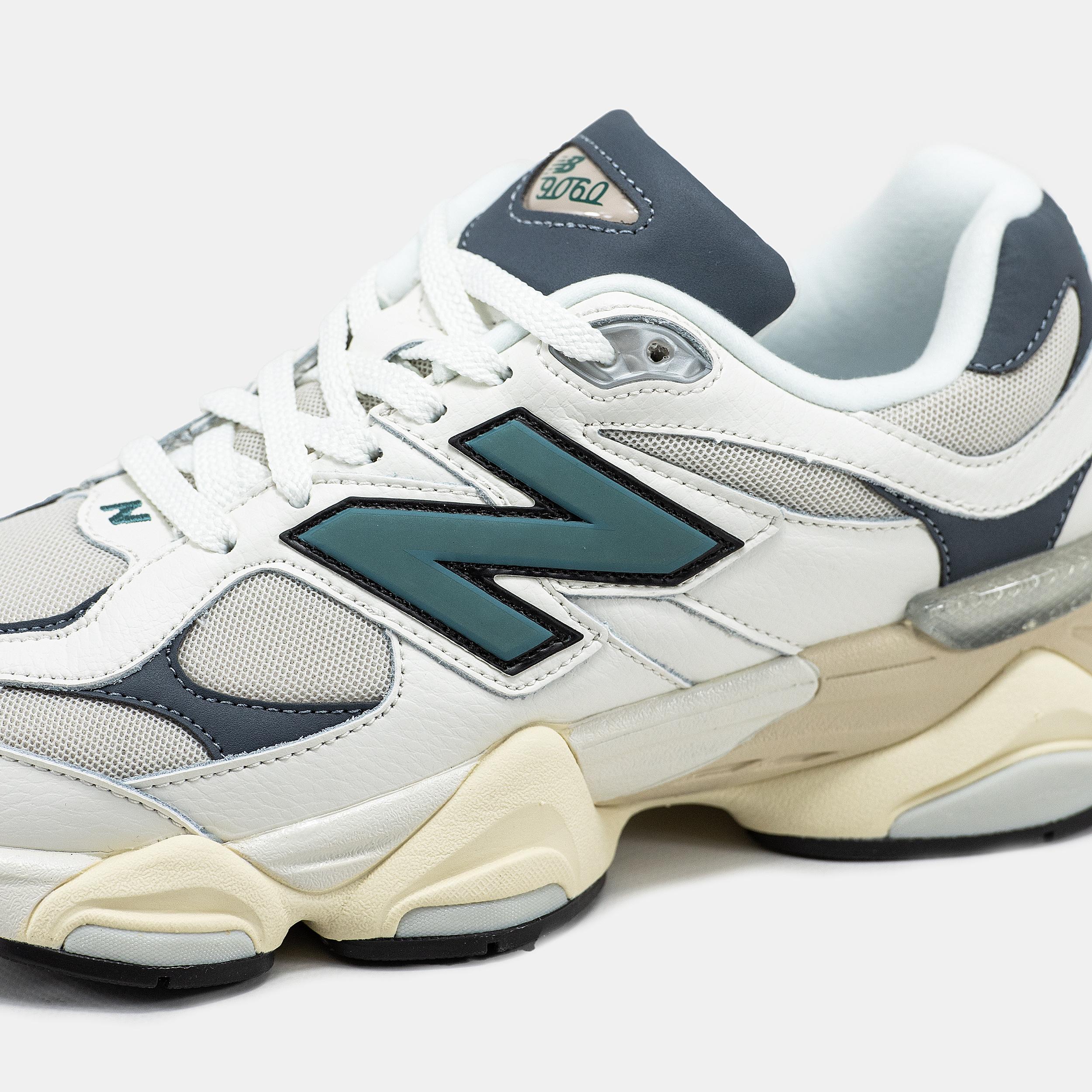 New Balance 9060 White Dark Green Cream - изображение 7