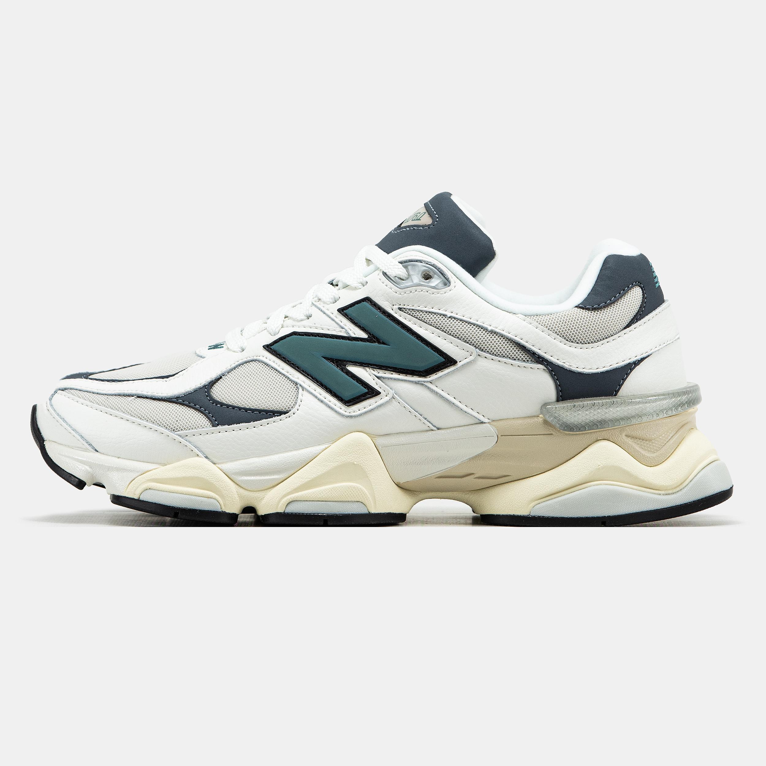 New Balance 9060 White Dark Green Cream