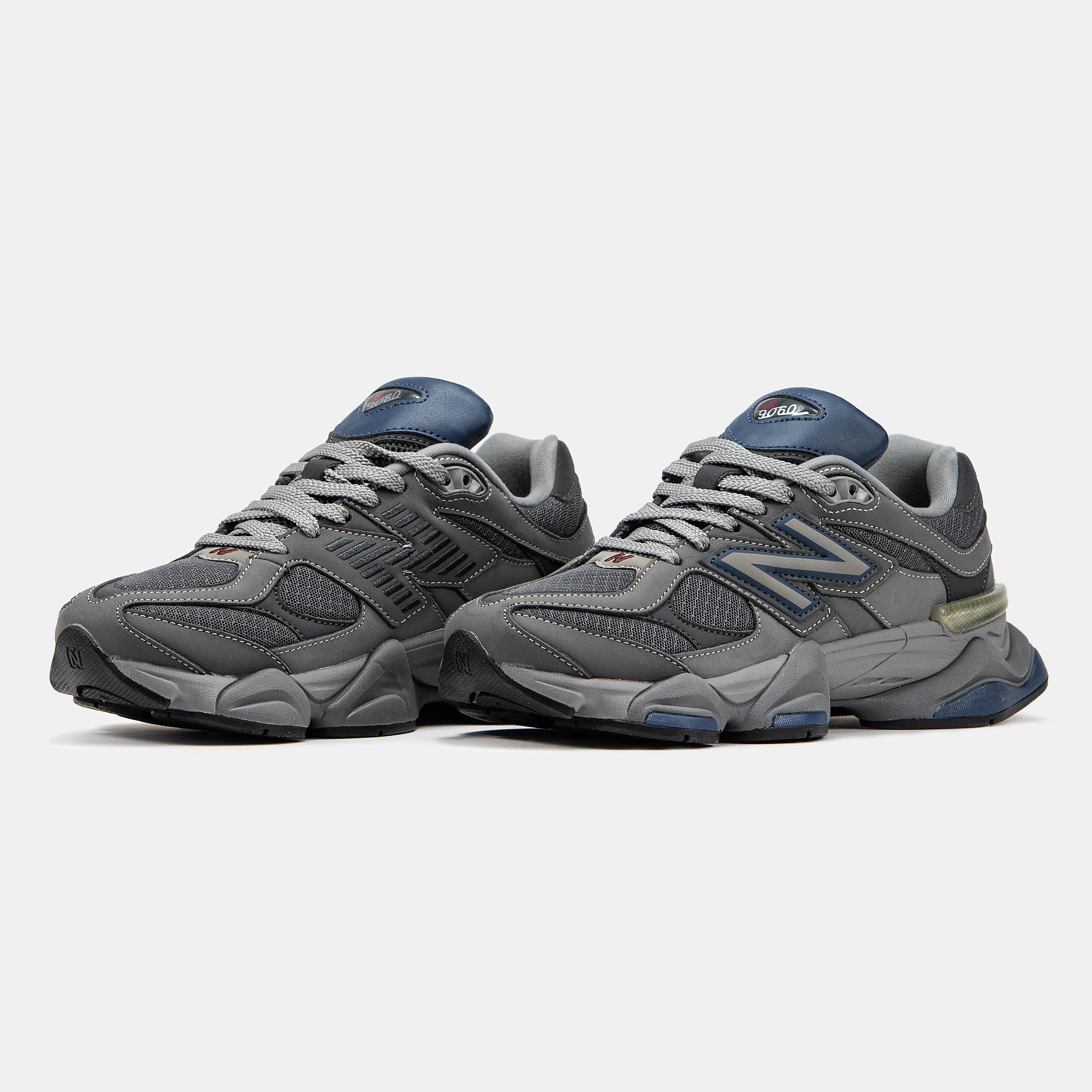 New Balance 9060 Grey Navy Olive Tint - изображение 5