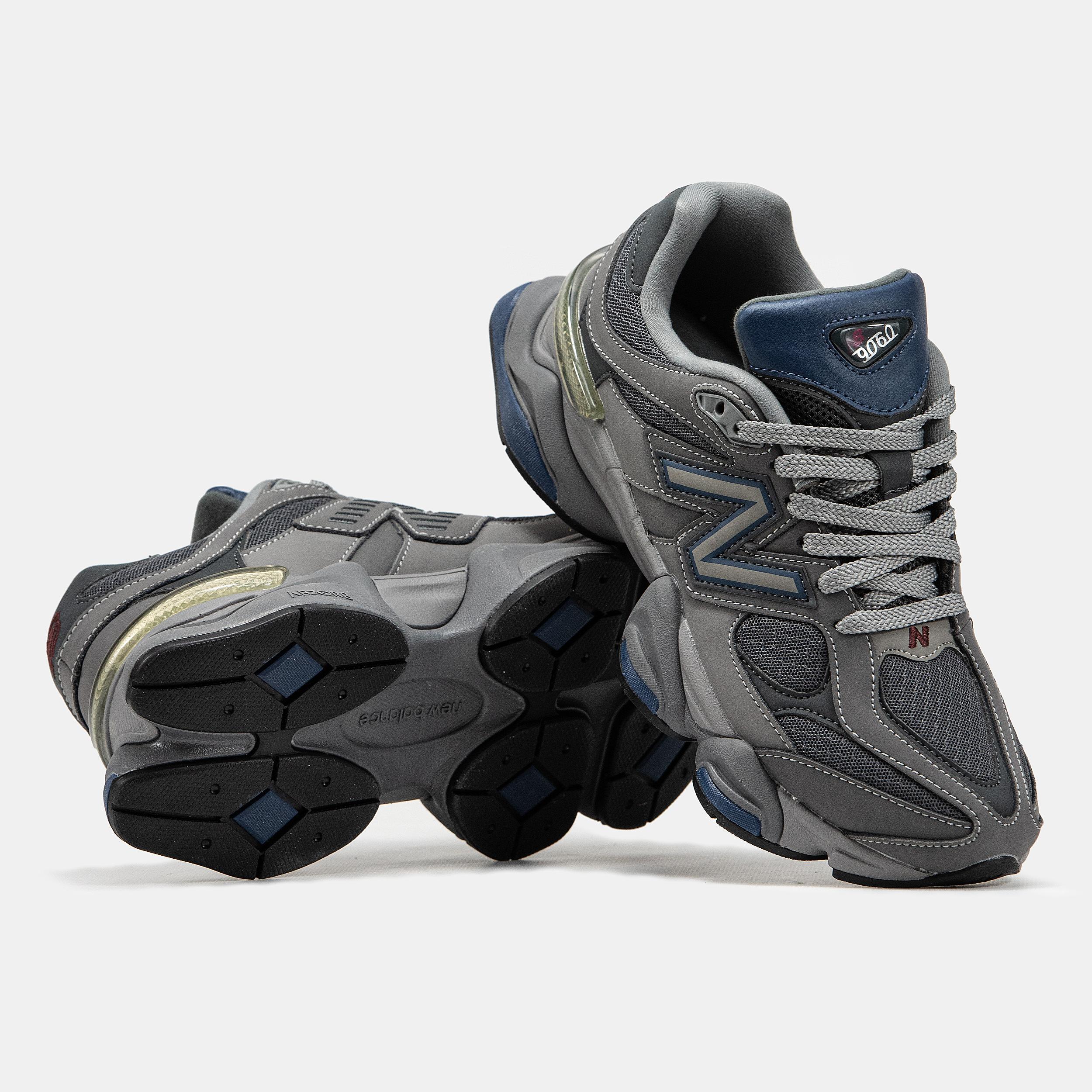 New Balance 9060 Grey Navy Olive Tint - изображение 6