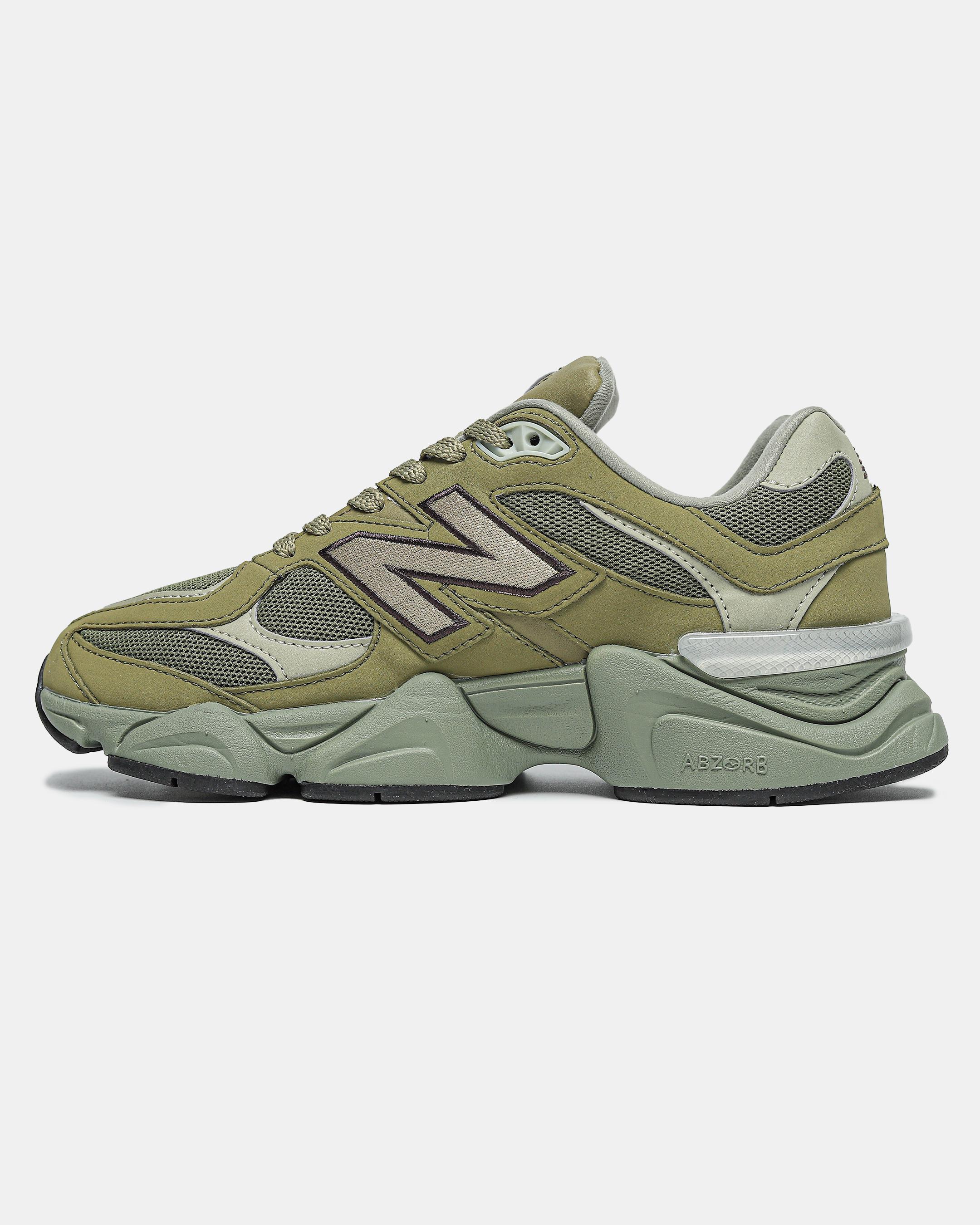 New Balance 9060 Olive Green Burgundy - изображение 3