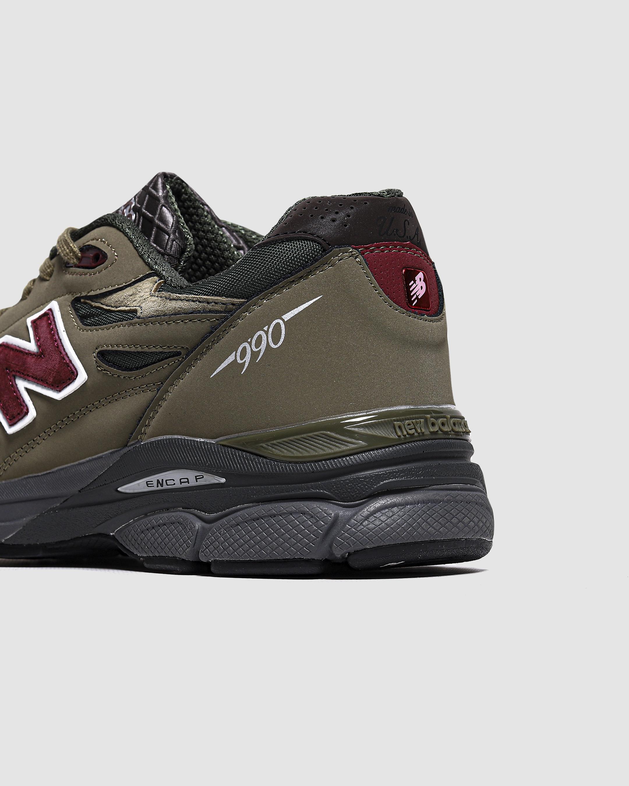 New Balance 990v3 Dark Olive Burgundy USA - изображение 4