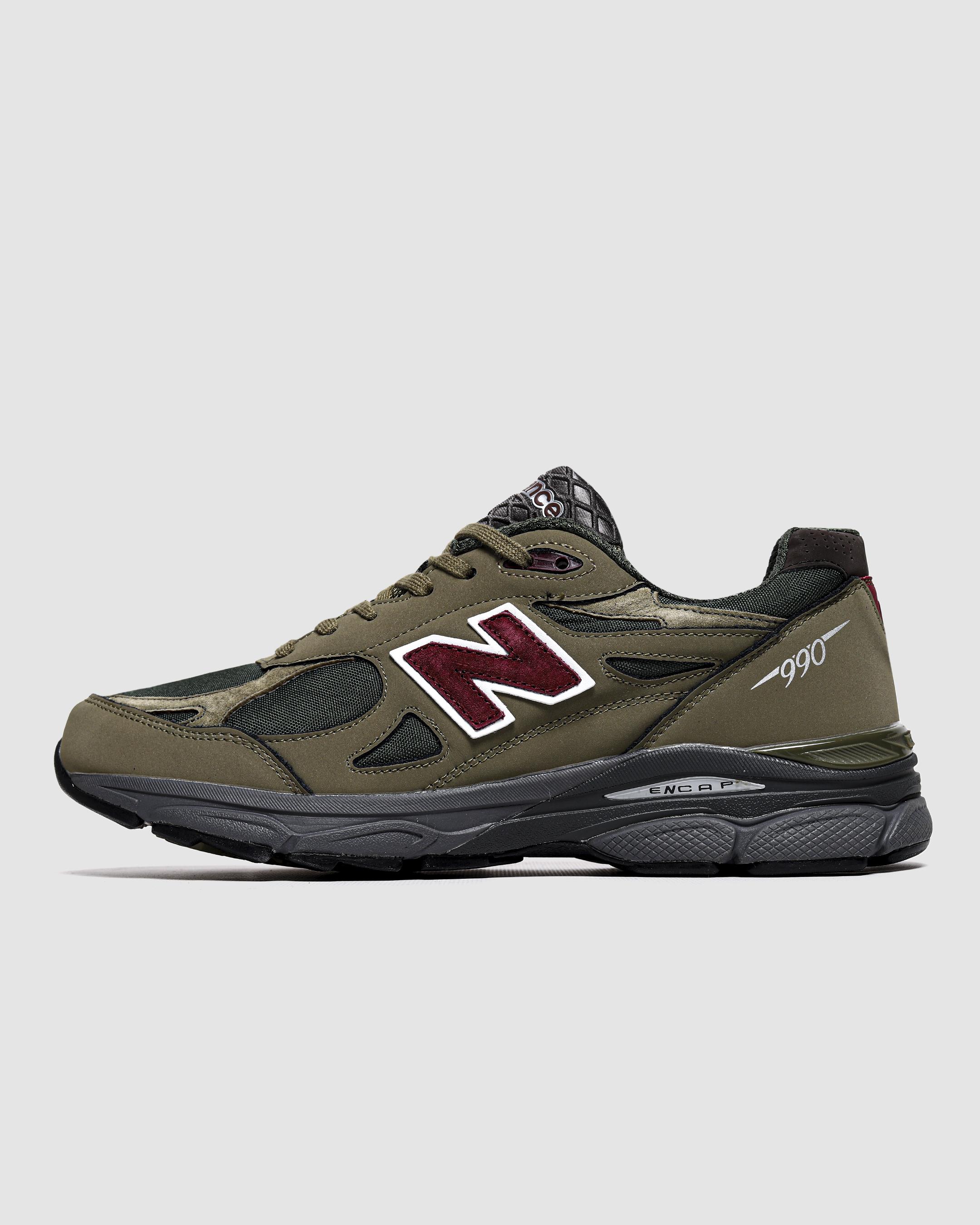 New Balance 990v3 Dark Olive Burgundy USA