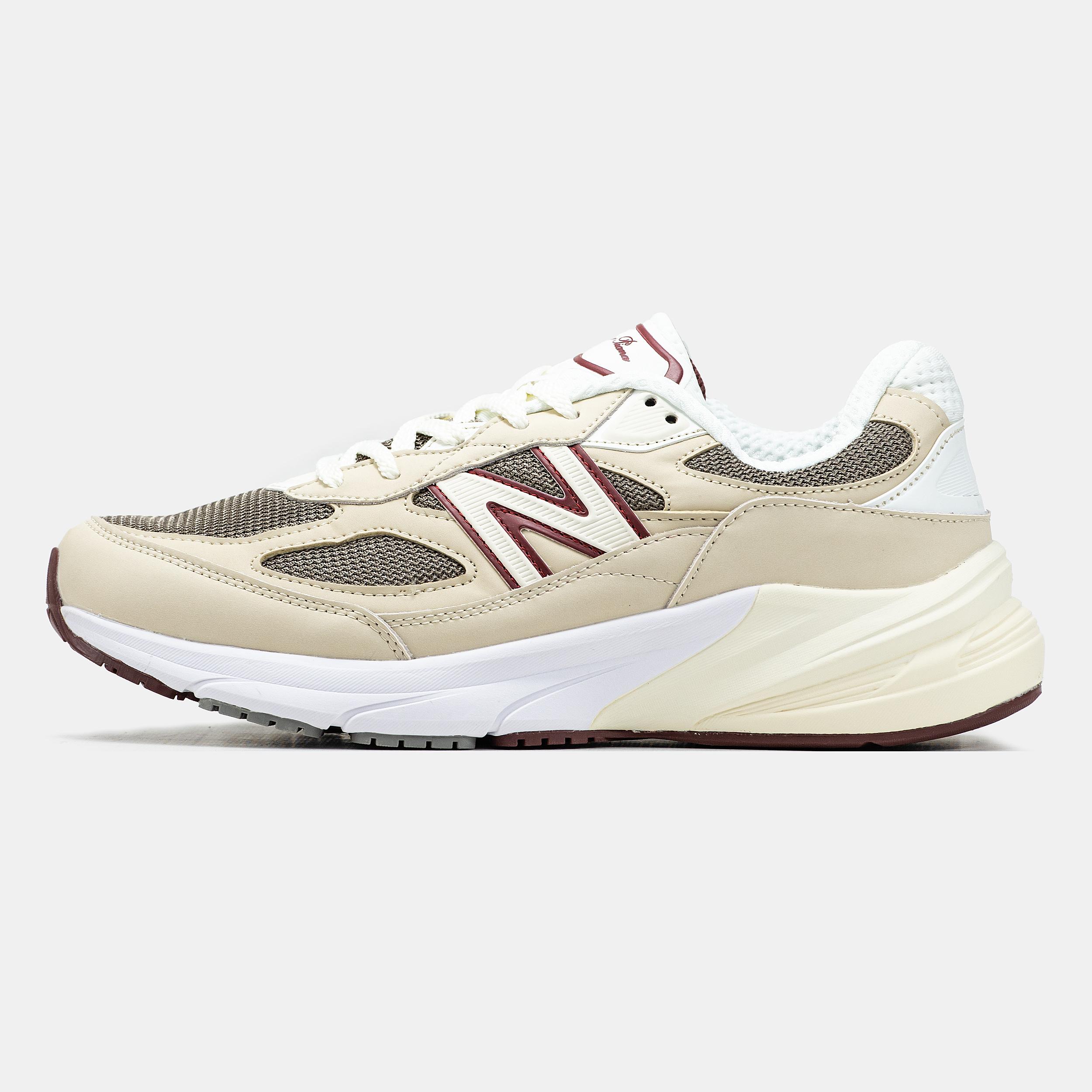 New Balance 990v6 x Loro Piana Raw Cashew Red