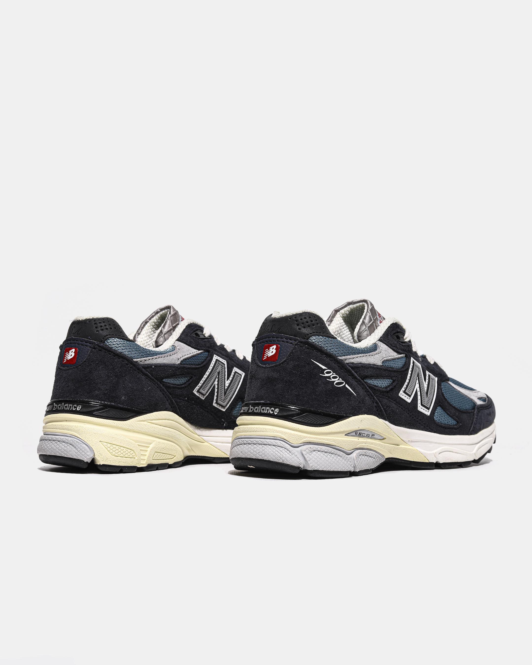 New Balance 990v3 Navy Blue Grey Cream - изображение 4