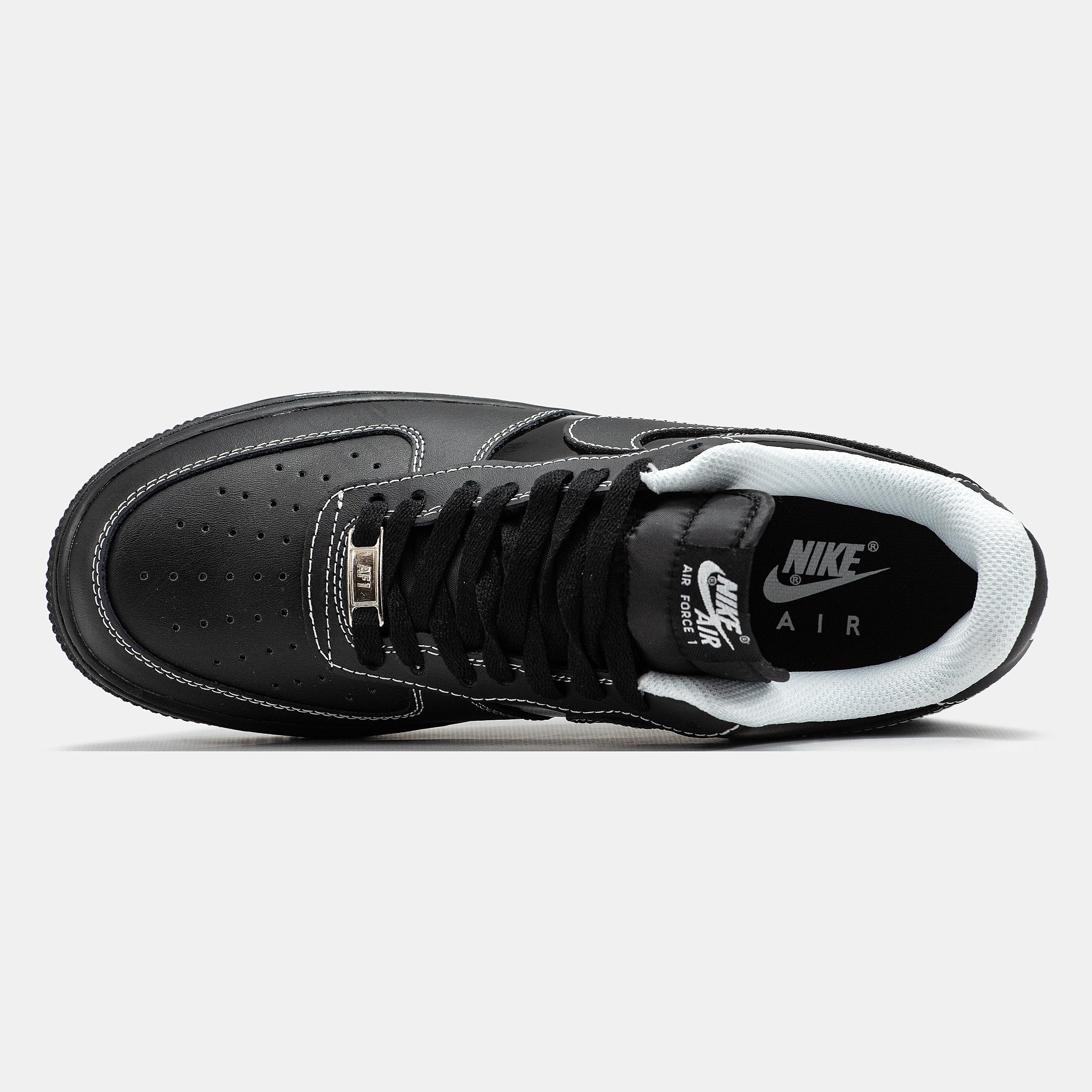 Nike Air Force 1 Low “Paris” Black White Stitch - изображение 3