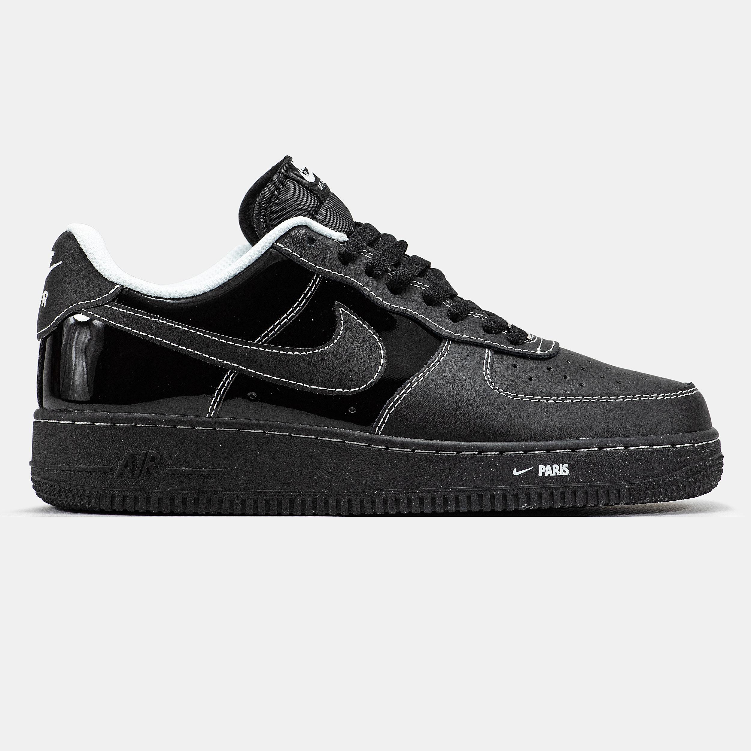 Nike Air Force 1 Low “Paris” Black White Stitch - изображение 4