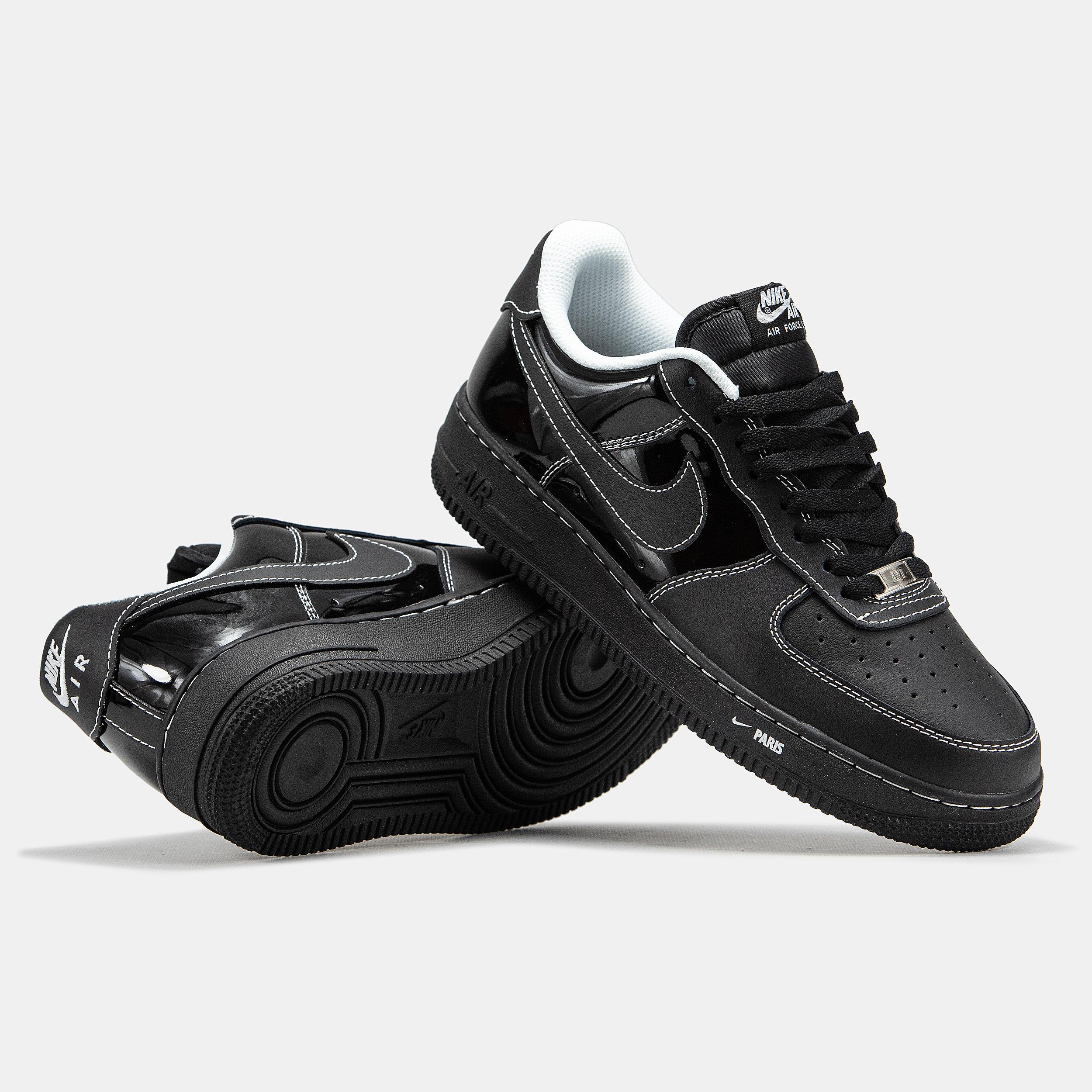 Nike Air Force 1 Low “Paris” Black White Stitch - изображение 7