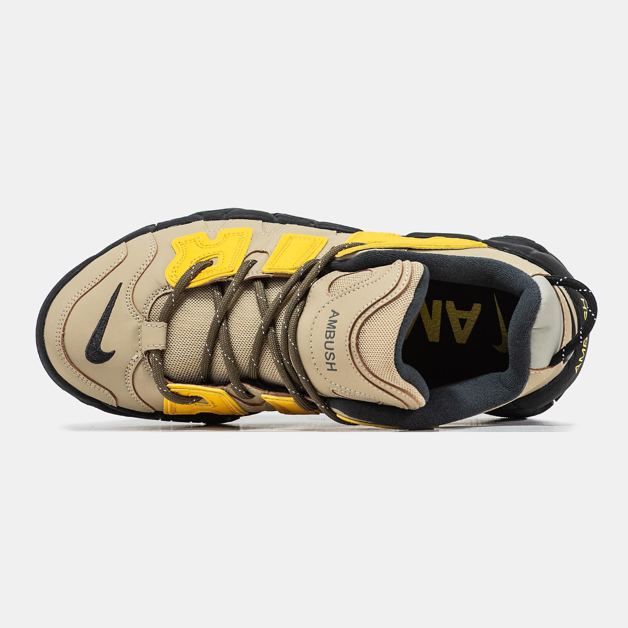 Nike Air More Uptempo x AMBUSH Beige Yellow Black - изображение 2