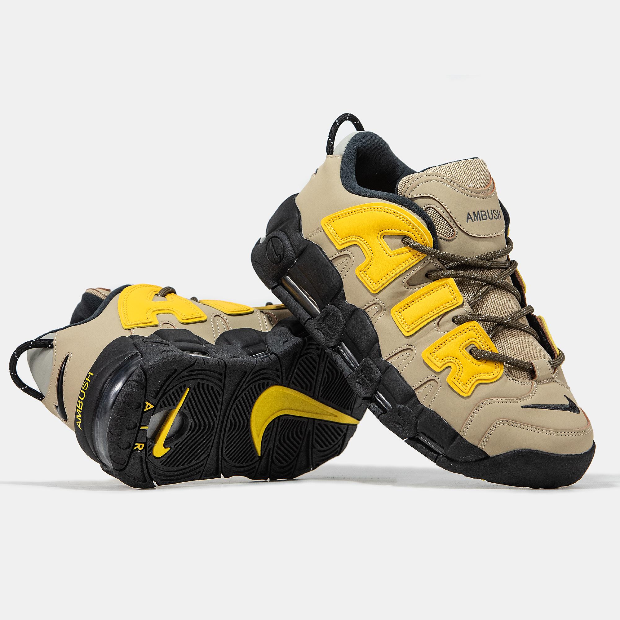 Nike Air More Uptempo x AMBUSH Beige Yellow Black - изображение 7