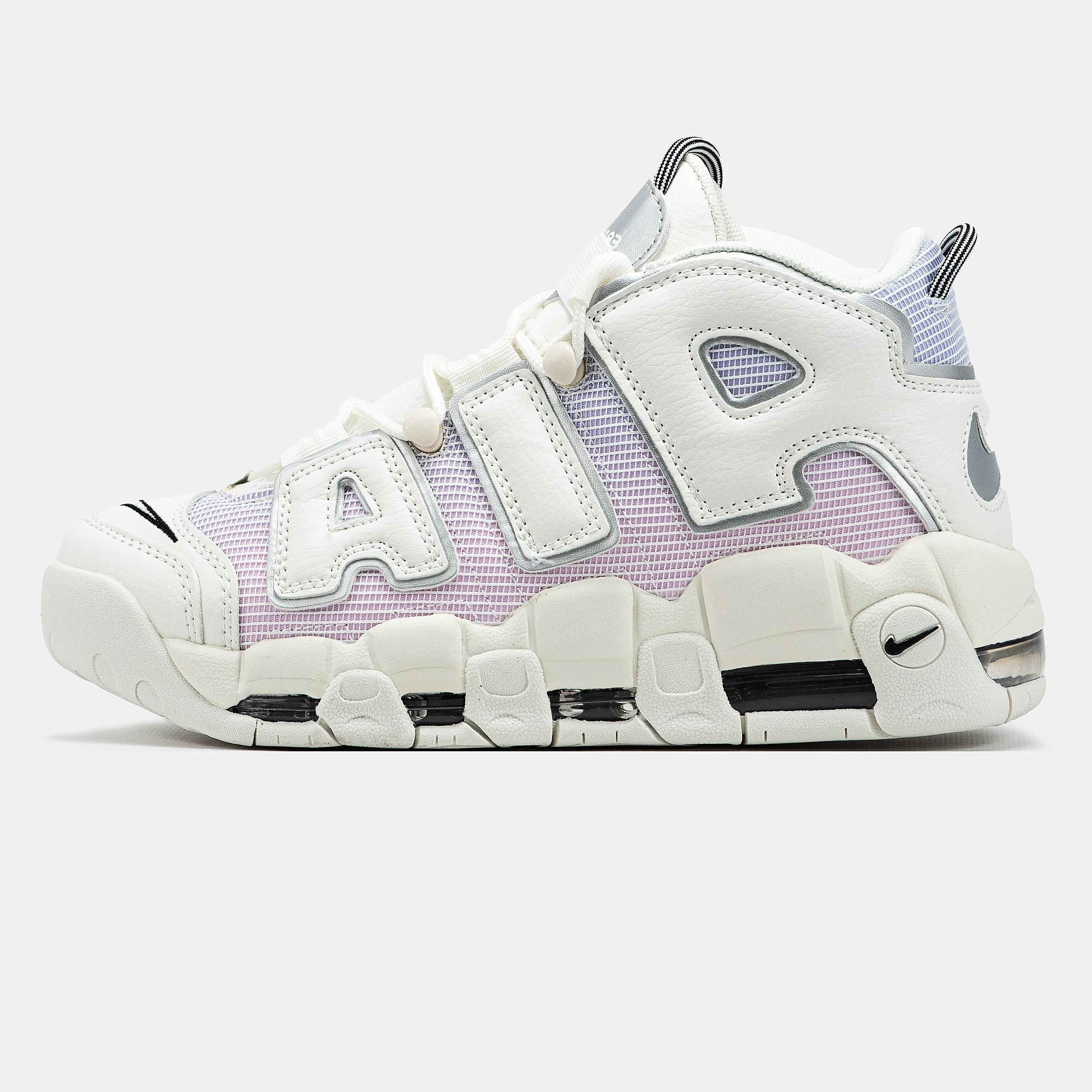 Nike Air More Uptempo White Lilac Grey
