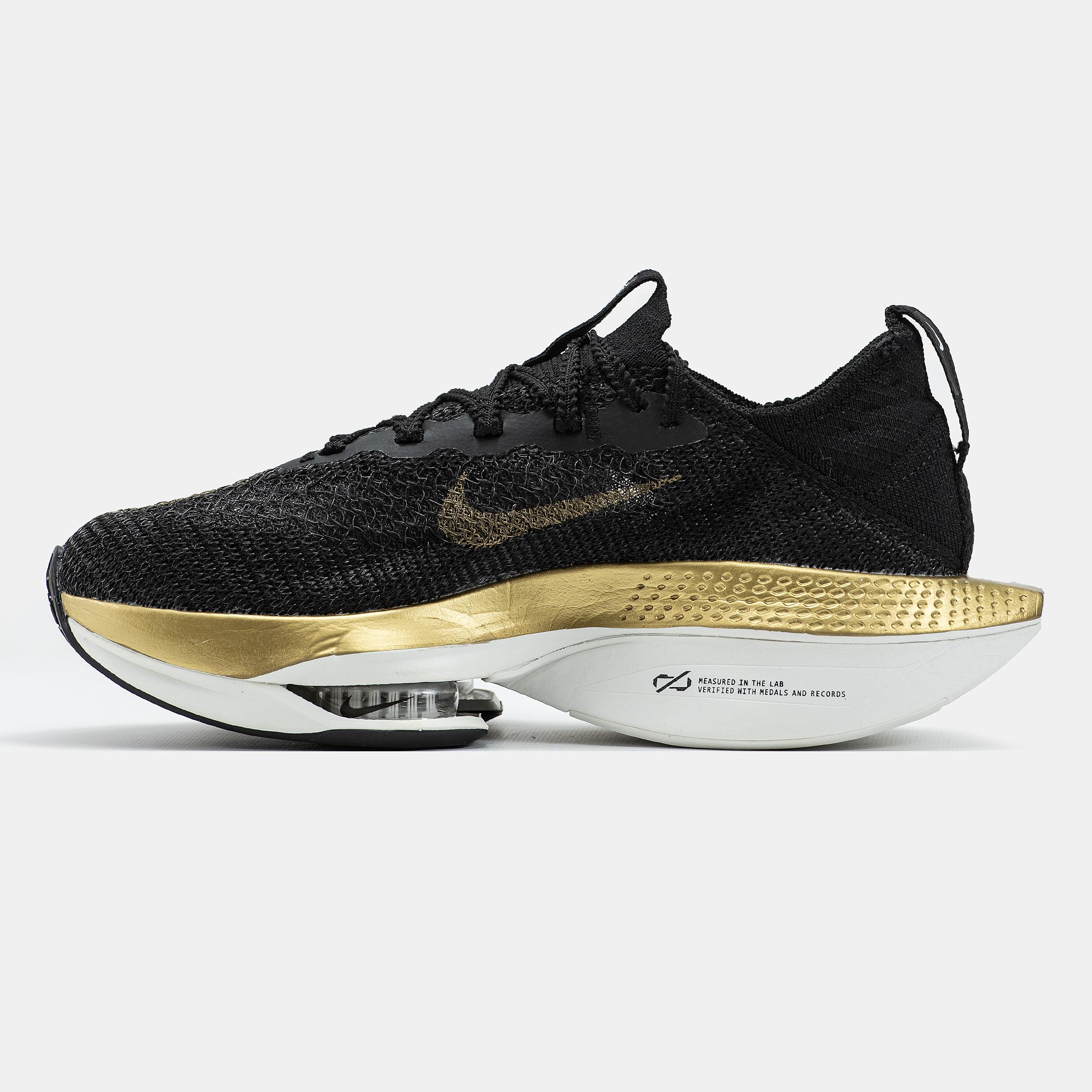 Nike Air Zoom Alphafly 2 Black Metallic Gold White - изображение 2