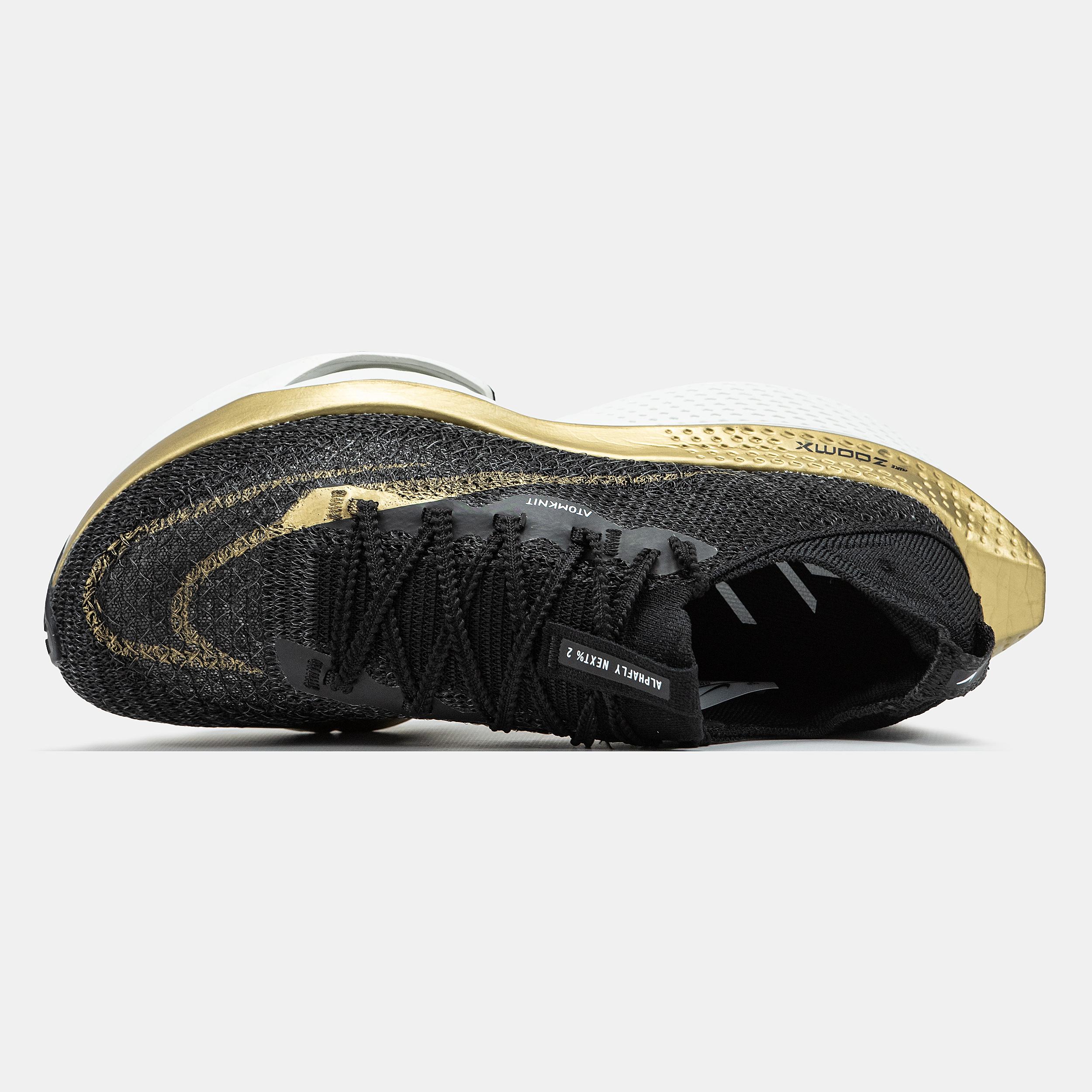 Nike Air Zoom Alphafly 2 Black Metallic Gold White - изображение 3