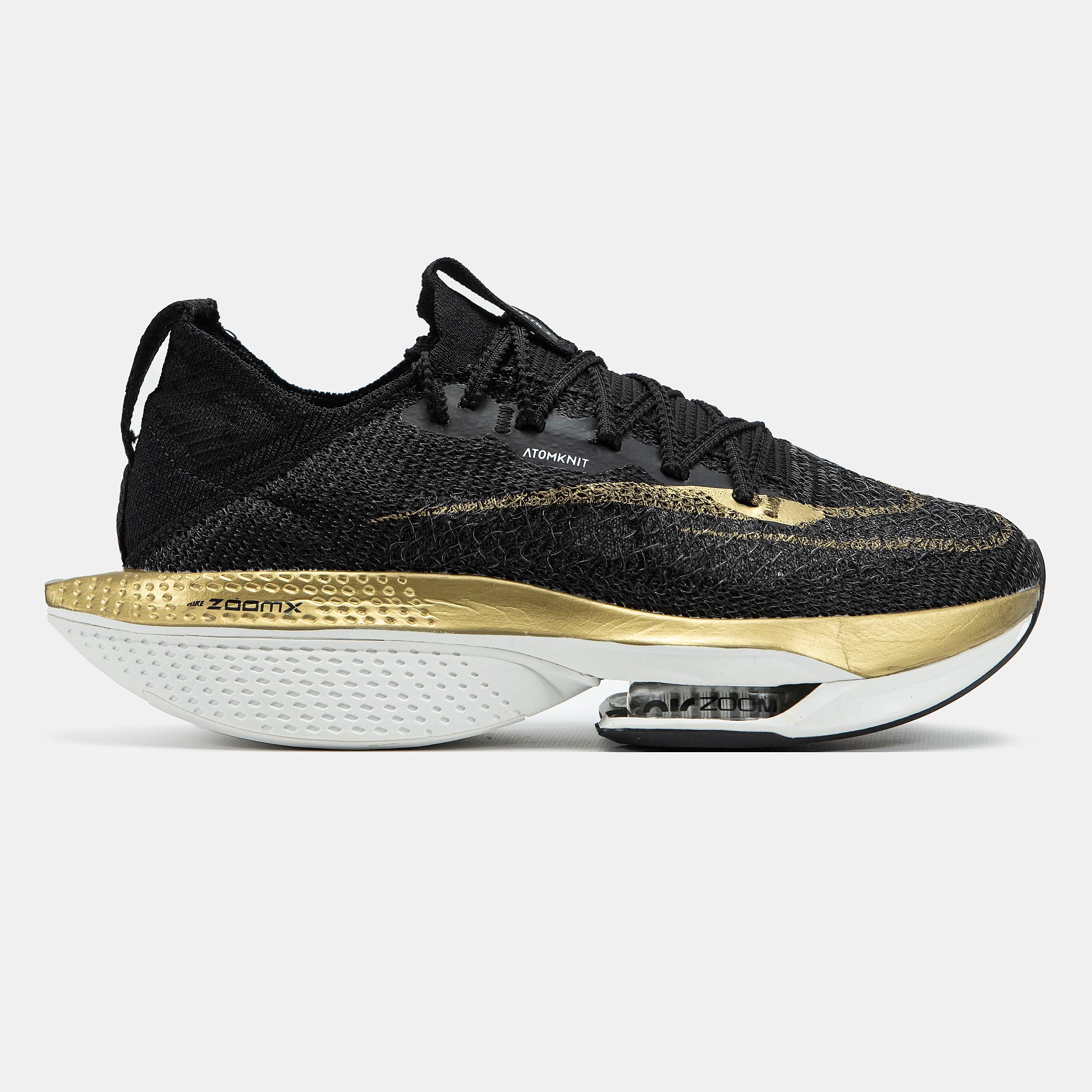 Nike Air Zoom Alphafly 2 Black Metallic Gold White - изображение 4