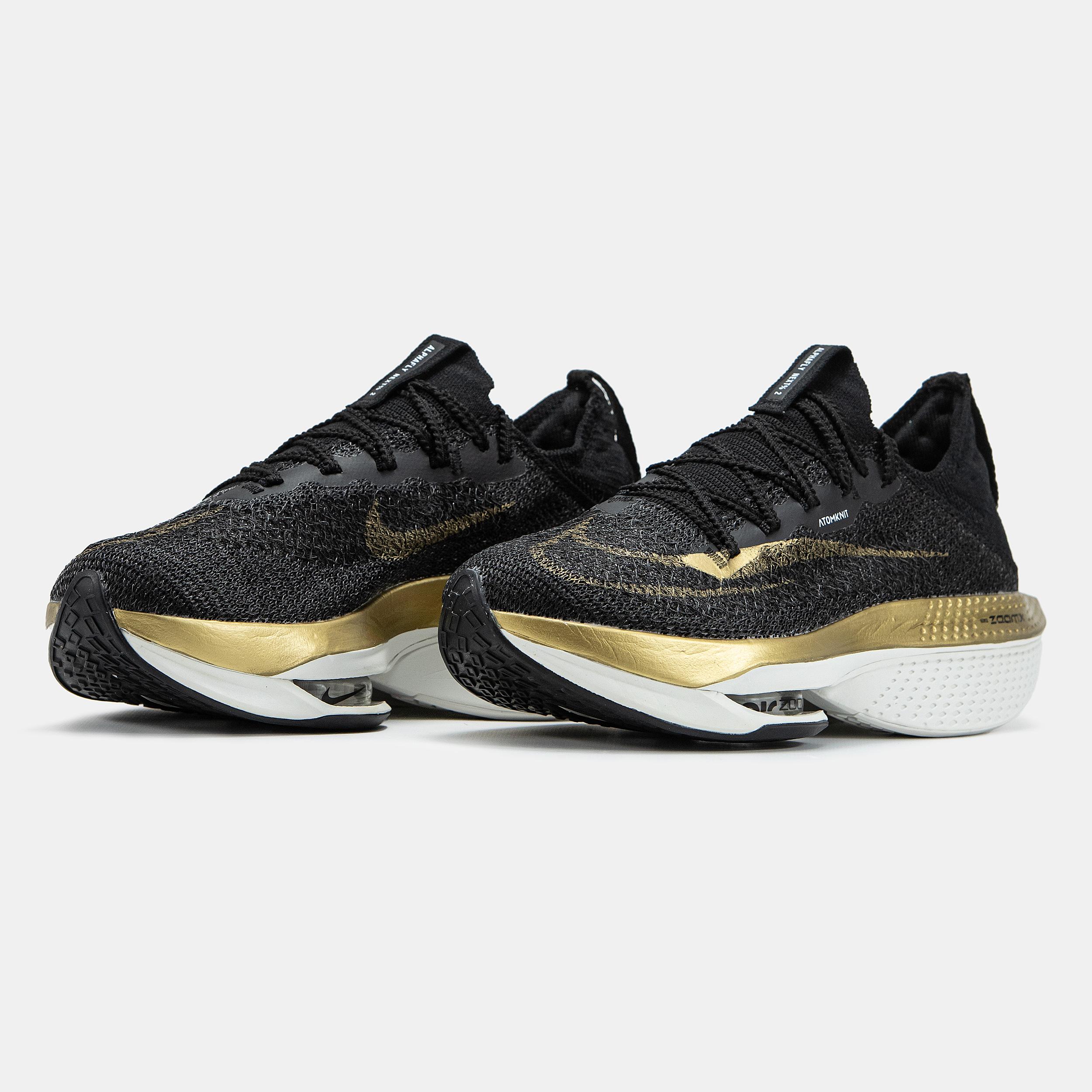 Nike Air Zoom Alphafly 2 Black Metallic Gold White - изображение 6