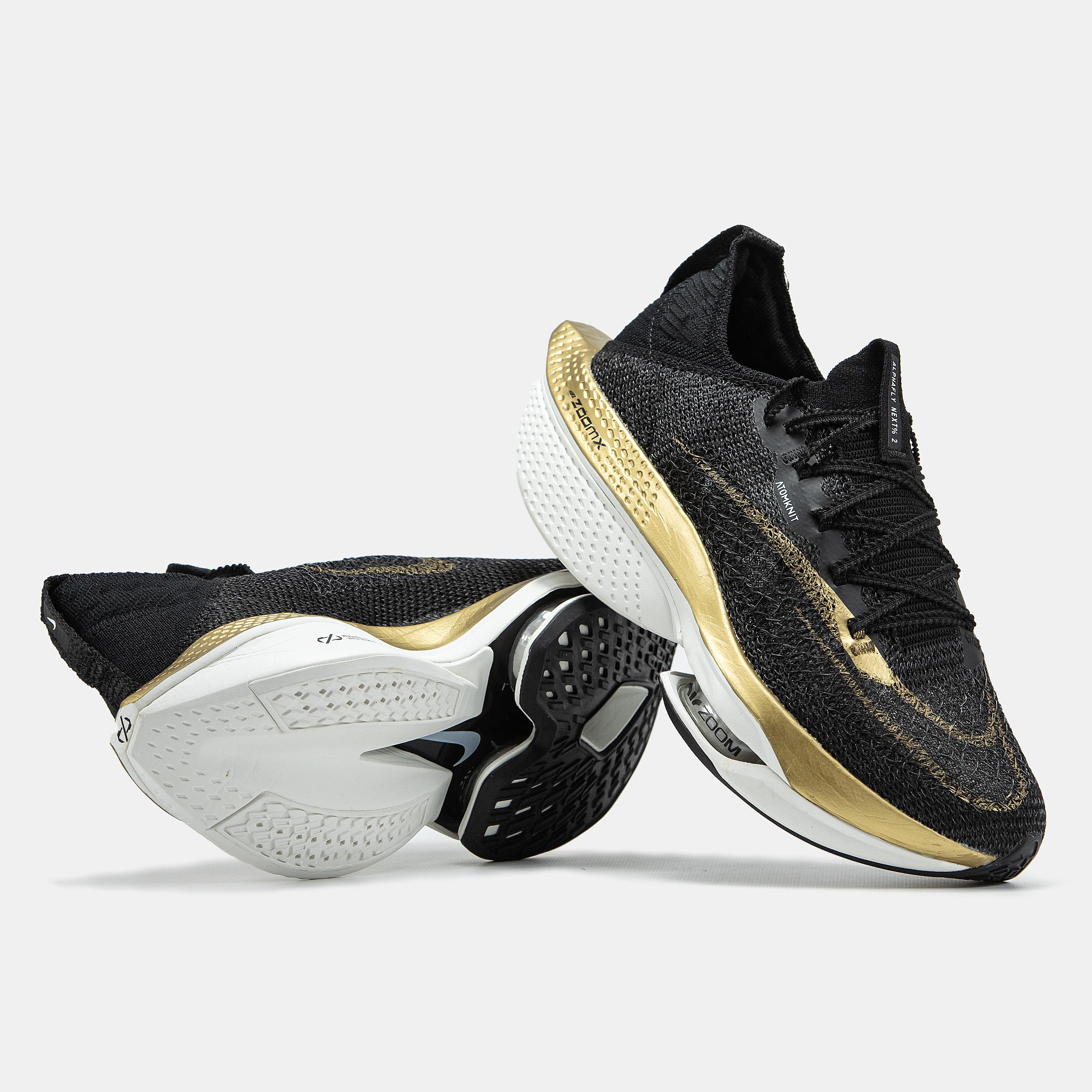 Nike Air Zoom Alphafly 2 Black Metallic Gold White - изображение 7