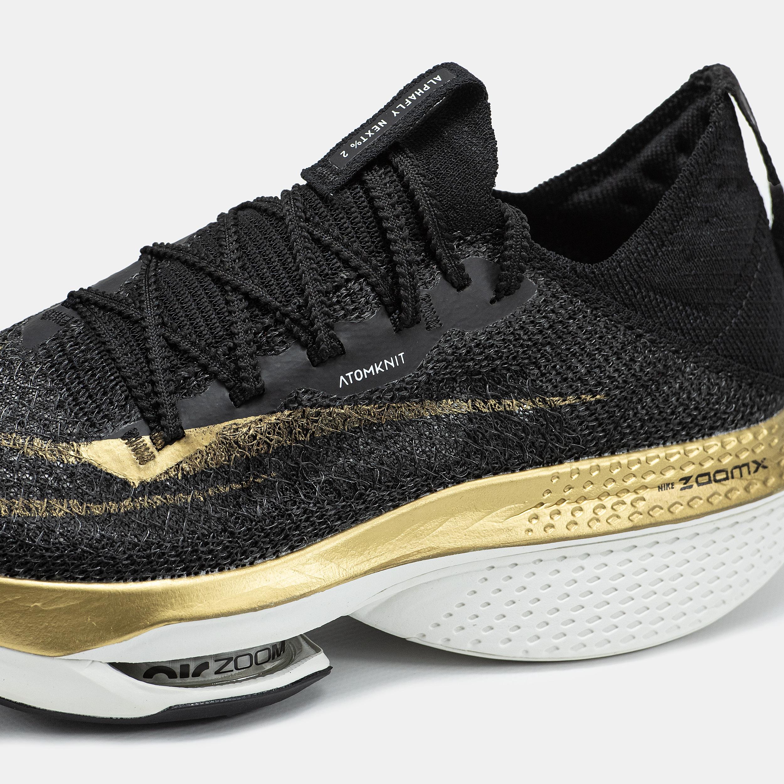 Nike Air Zoom Alphafly 2 Black Metallic Gold White - изображение 8
