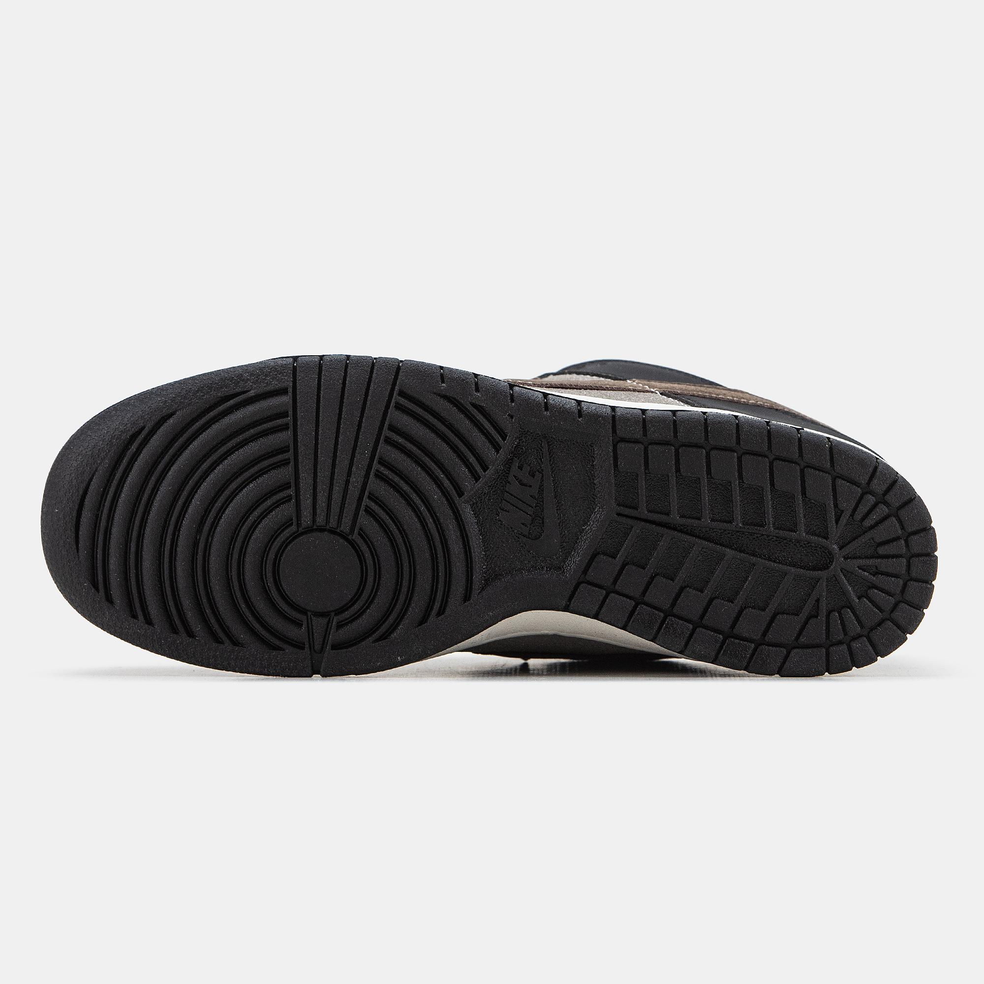 Nike Dunk Low Black Brown Grey Suede - изображение 2