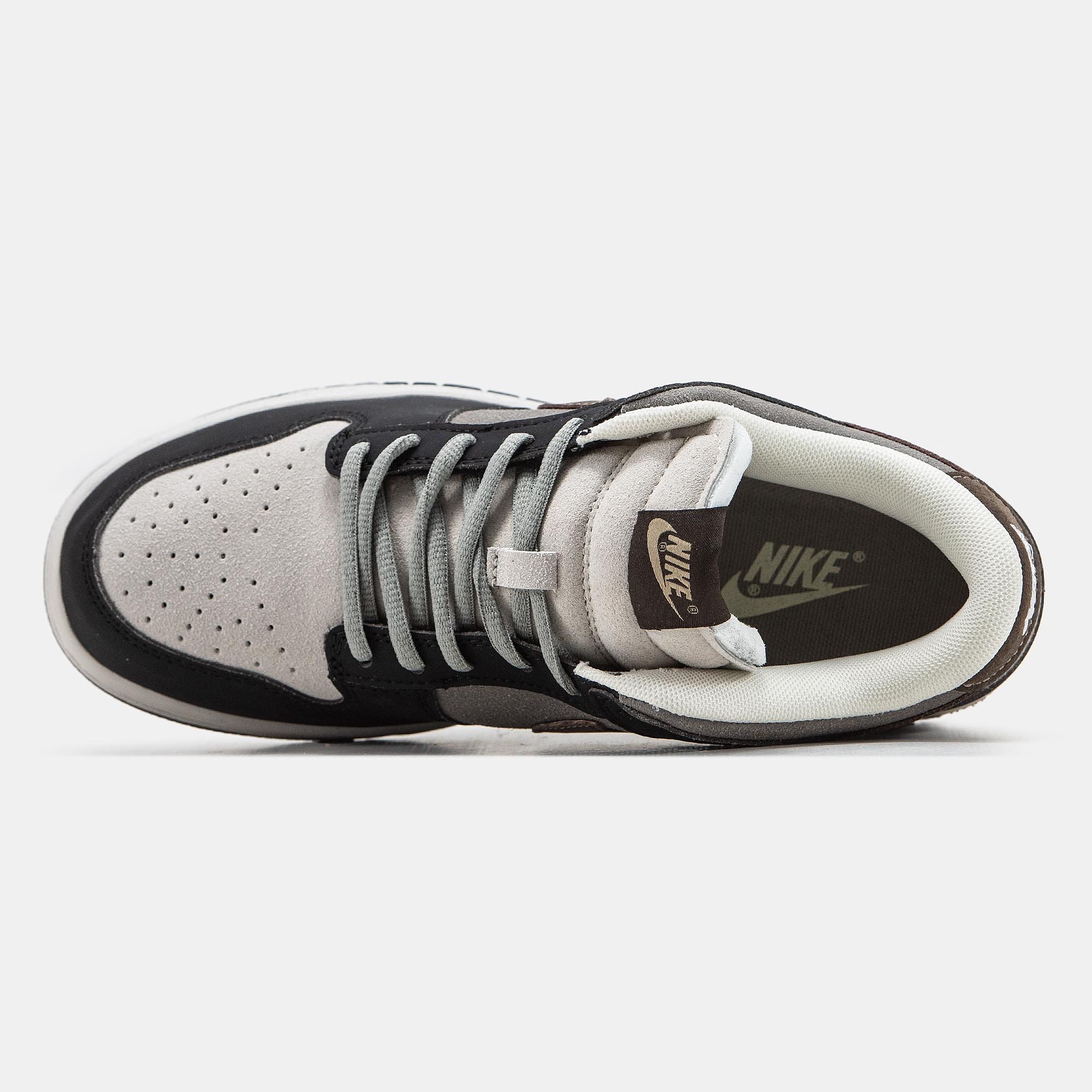 Nike Dunk Low Black Brown Grey Suede - изображение 4