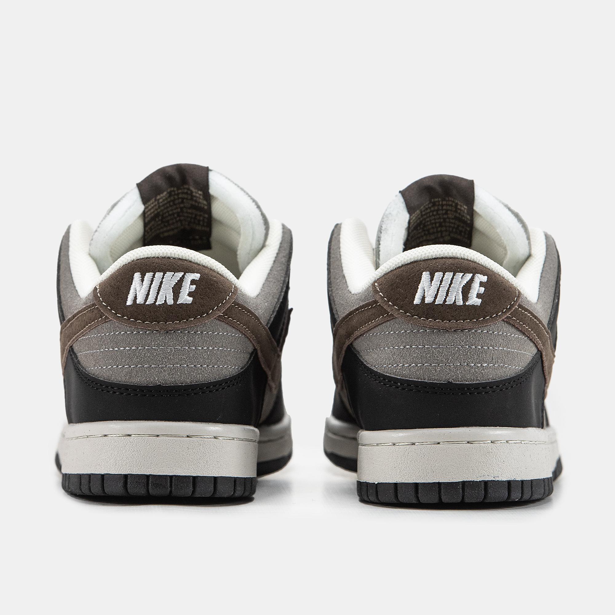 Nike Dunk Low Black Brown Grey Suede - изображение 5