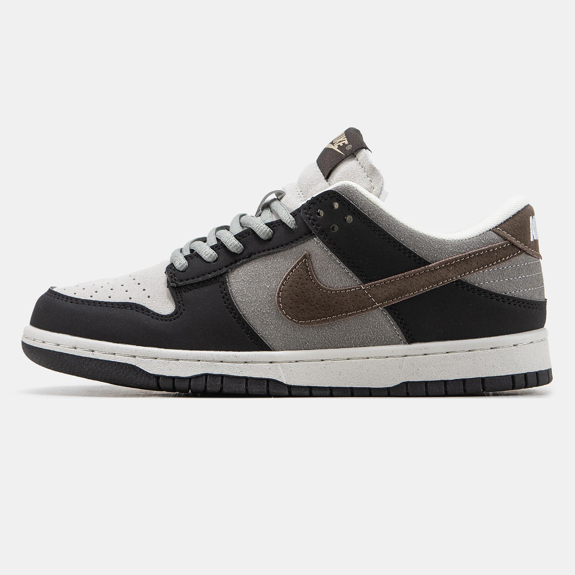 Nike Dunk Low Black Brown Grey Suede