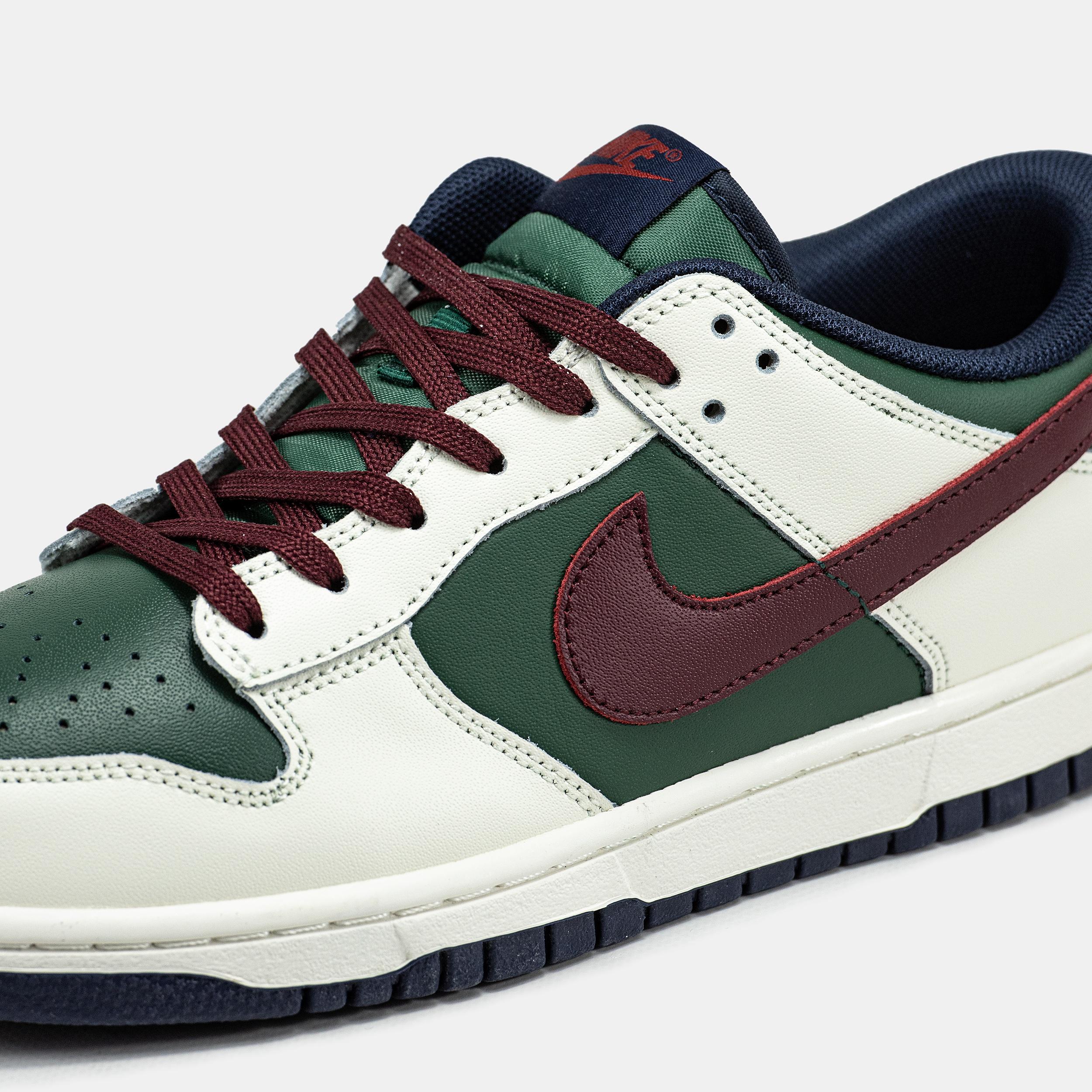 Nike Dunk Low Gorge Green Sail Burgundy - изображение 7