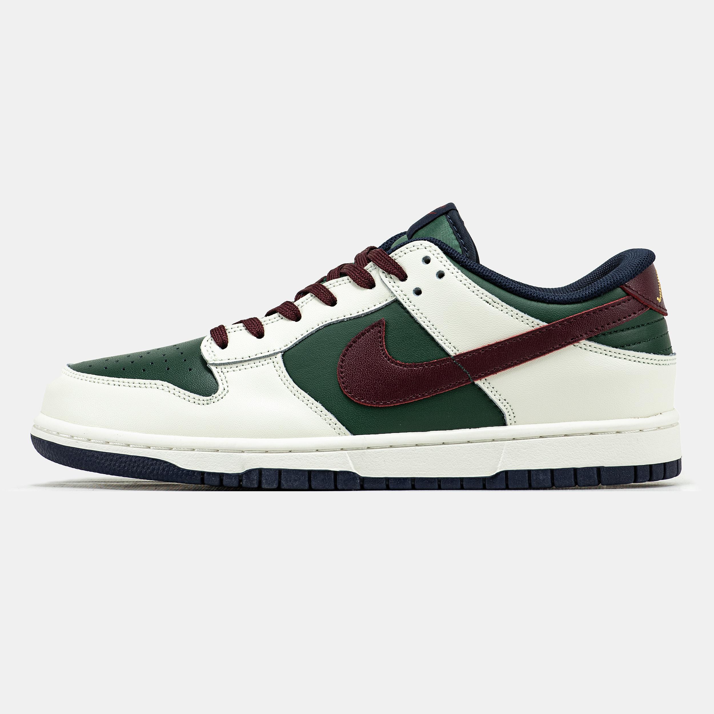 Nike Dunk Low Gorge Green Sail Burgundy
