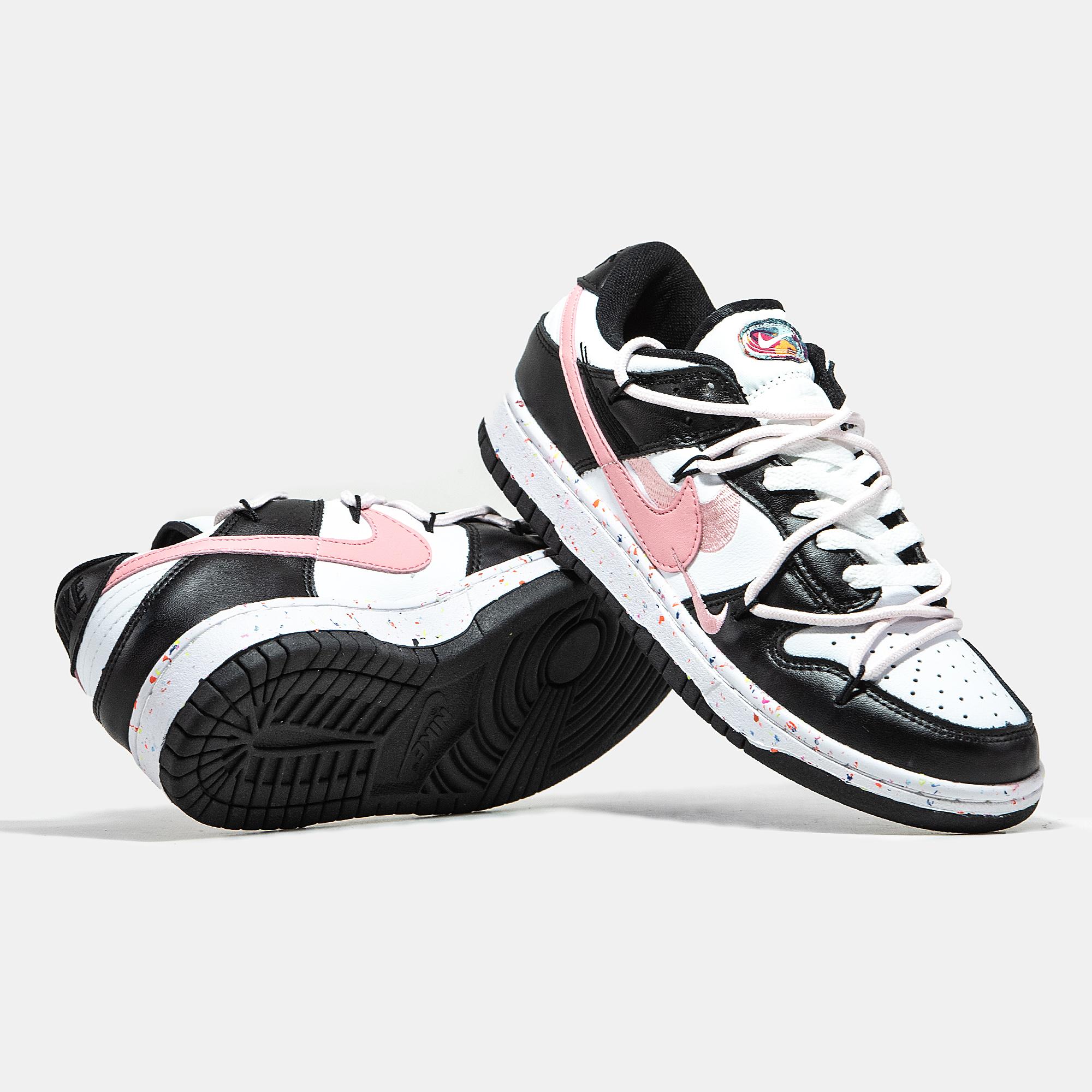 Nike Dunk Low “Brushstroke Swoosh” Pink Black - изображение 2