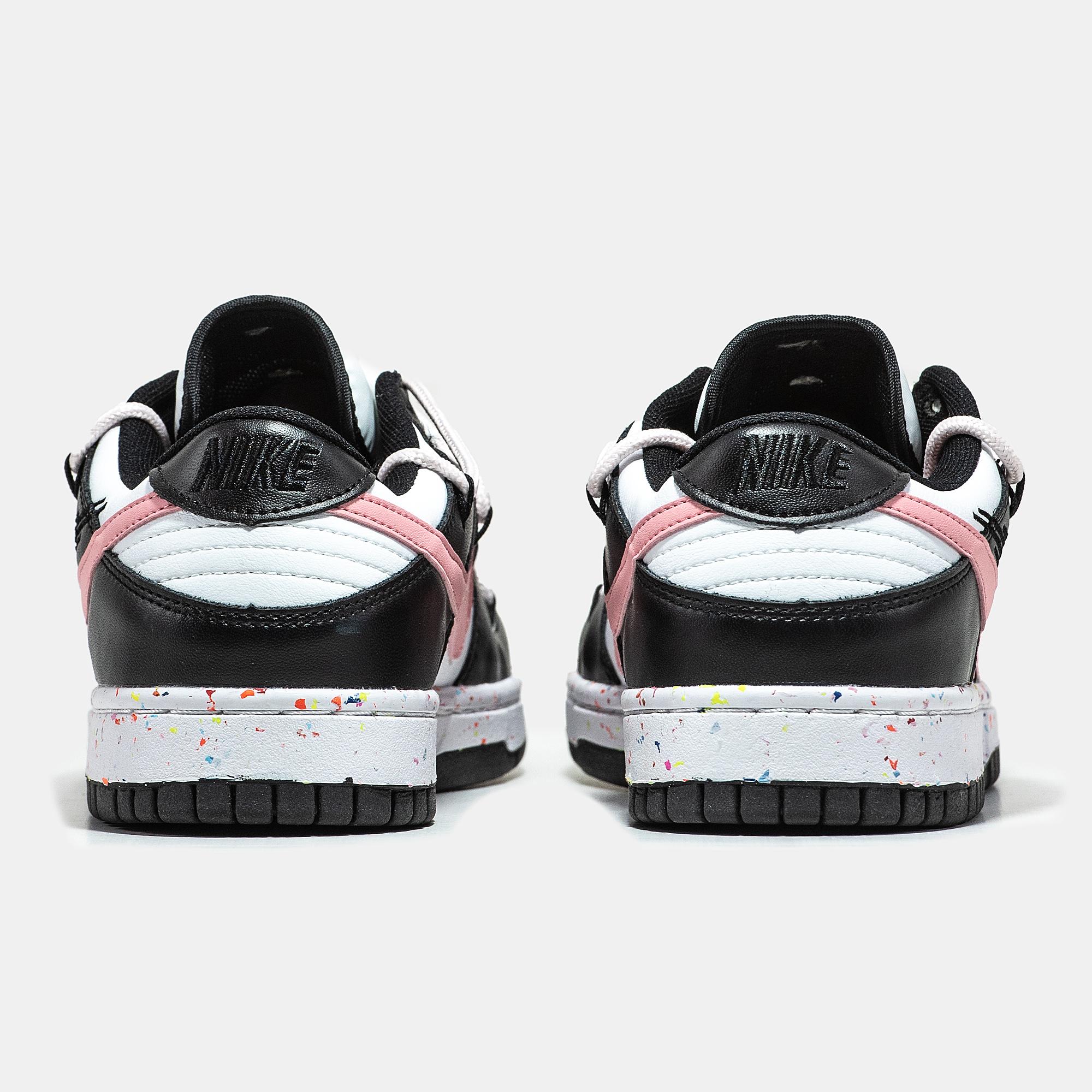 Nike Dunk Low “Brushstroke Swoosh” Pink Black - изображение 3