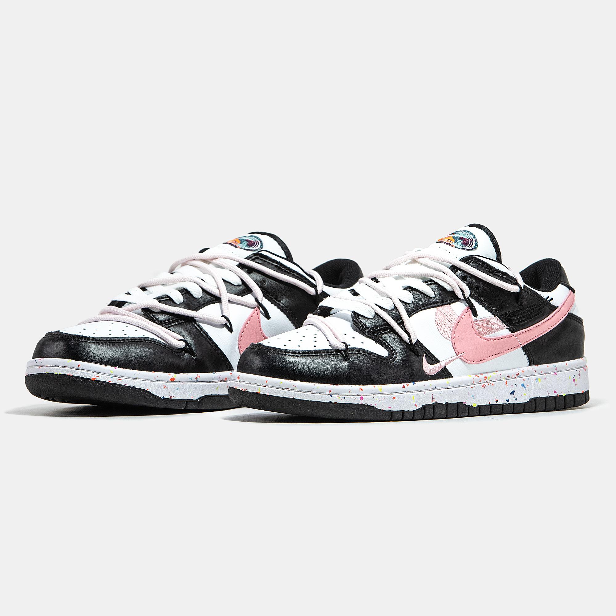 Nike Dunk Low “Brushstroke Swoosh” Pink Black - изображение 4
