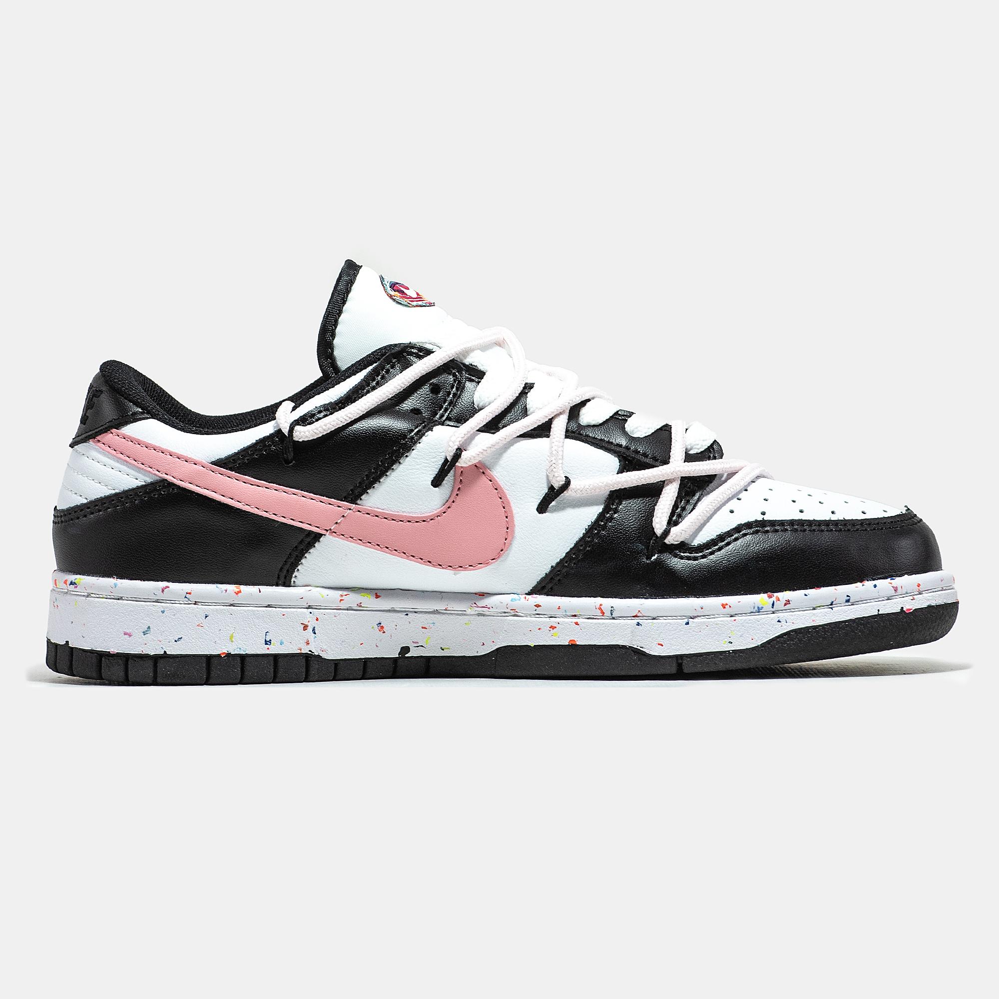 Nike Dunk Low “Brushstroke Swoosh” Pink Black - изображение 5