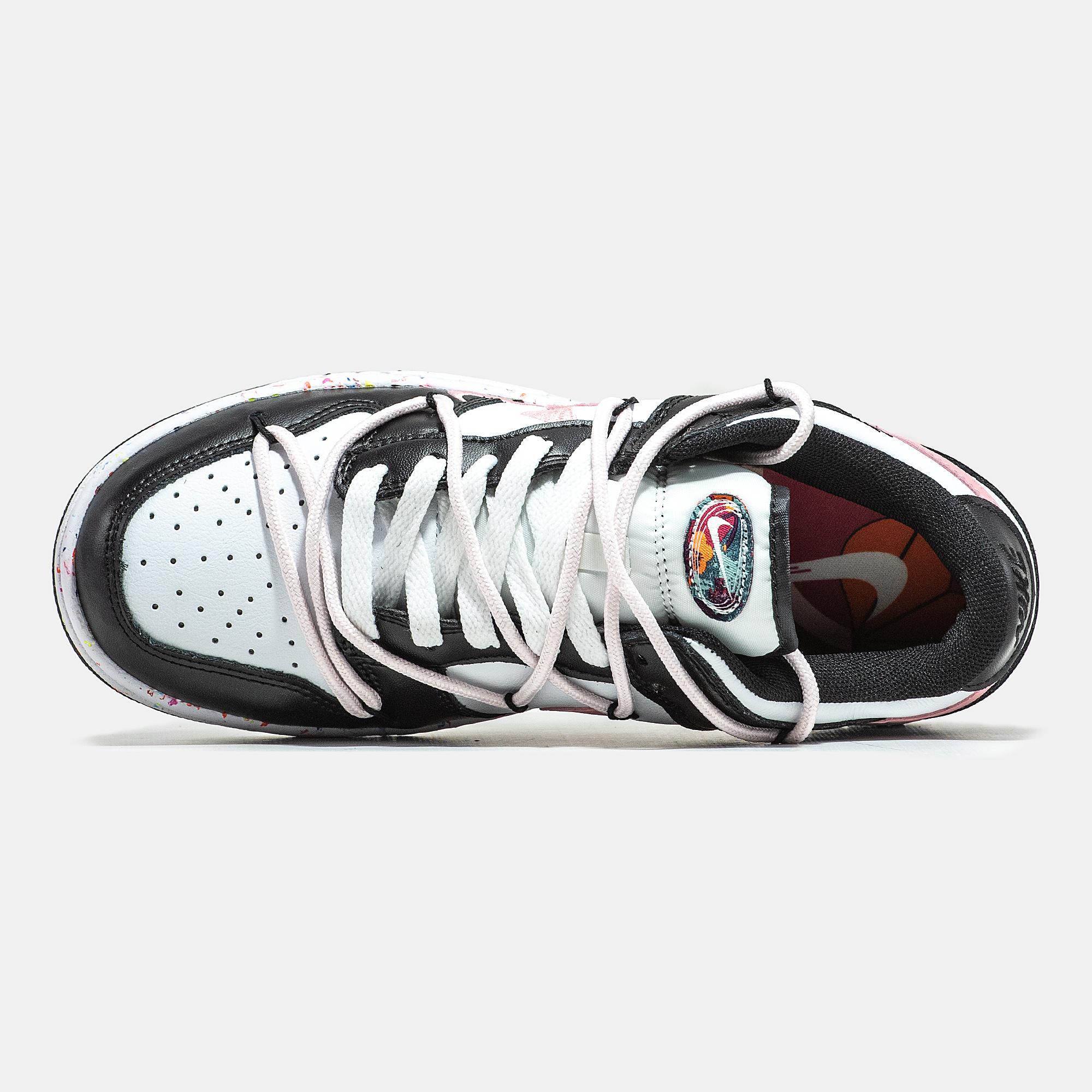 Nike Dunk Low “Brushstroke Swoosh” Pink Black - изображение 6