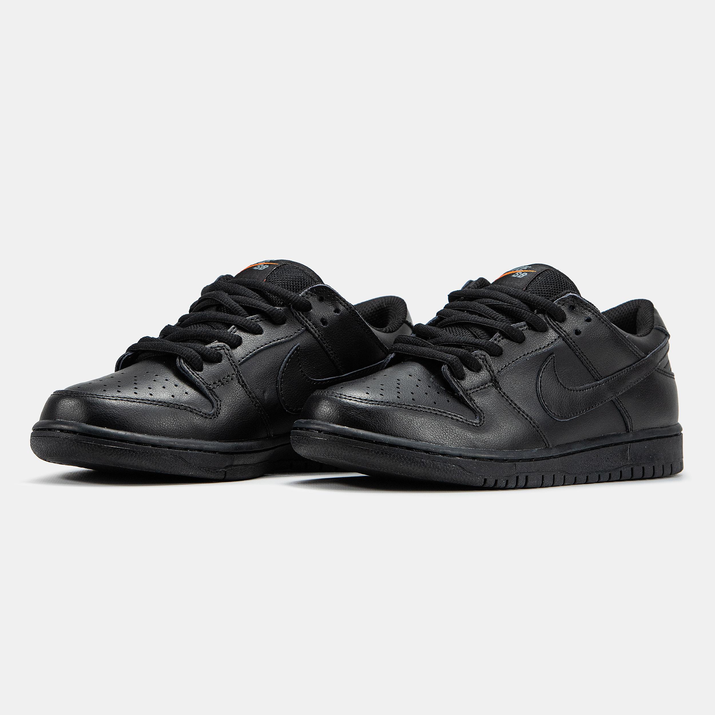 Nike SB Dunk Low Triple Black Leather - изображение 6