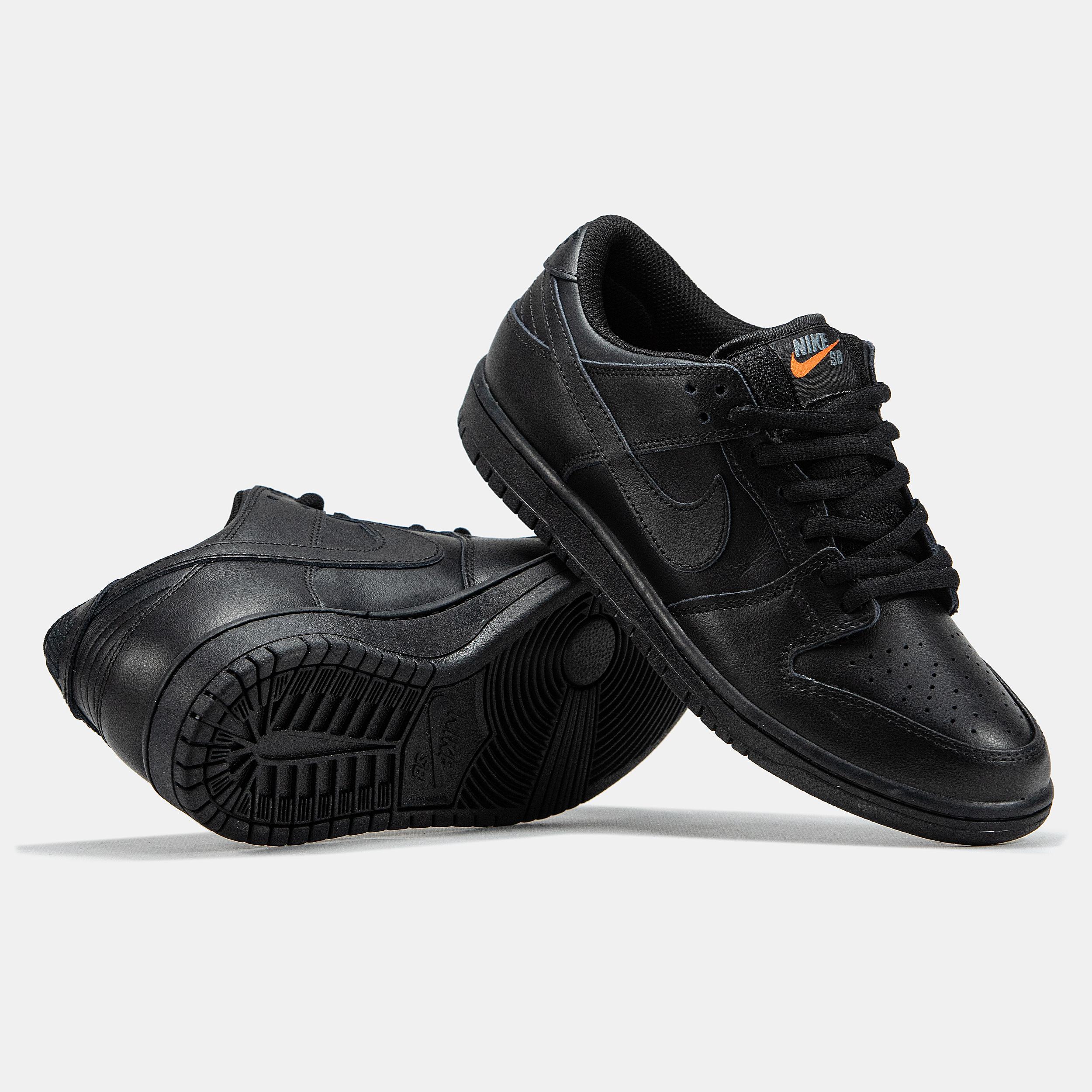 Nike SB Dunk Low Triple Black Leather - изображение 7
