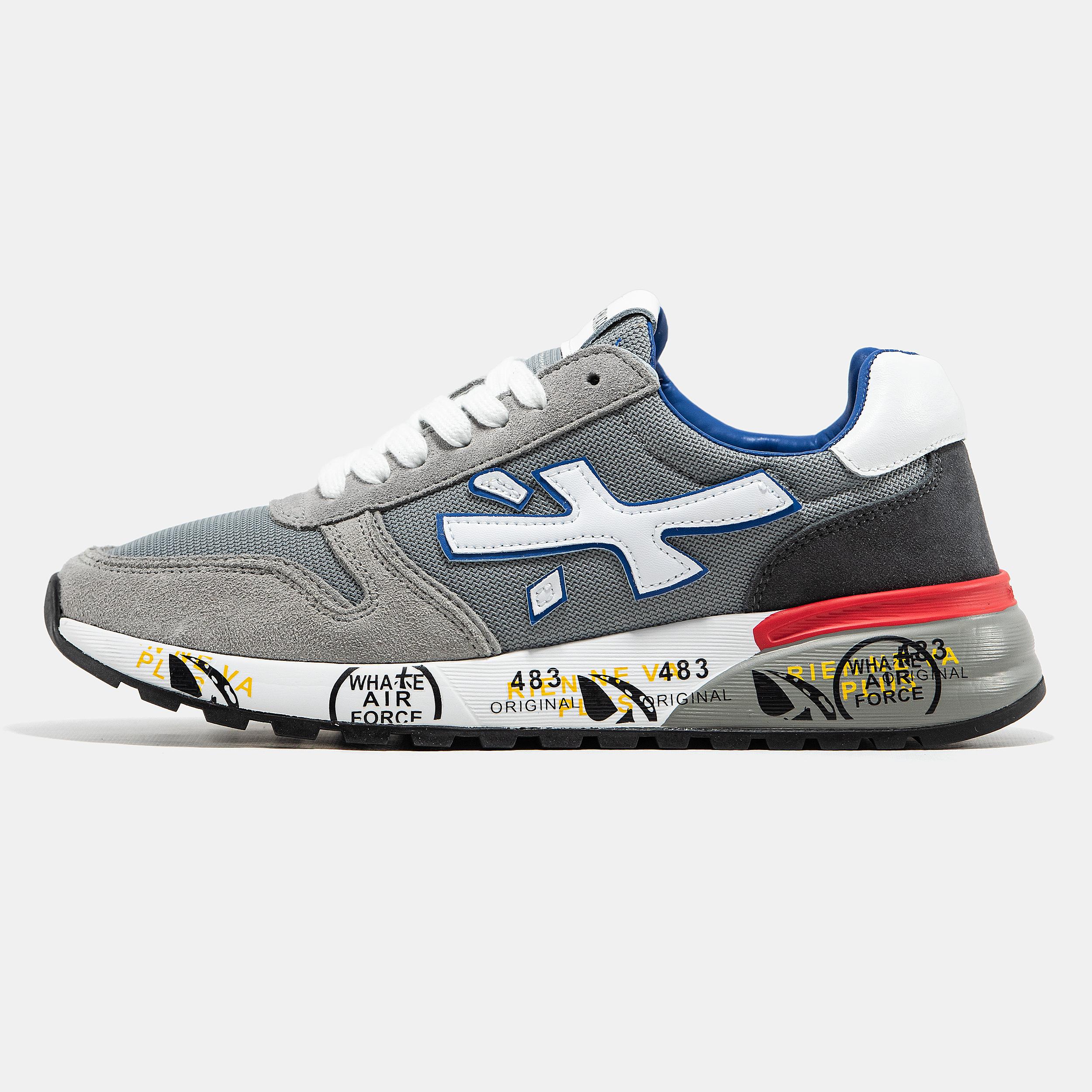 Premiata Mick Grey Blue Red