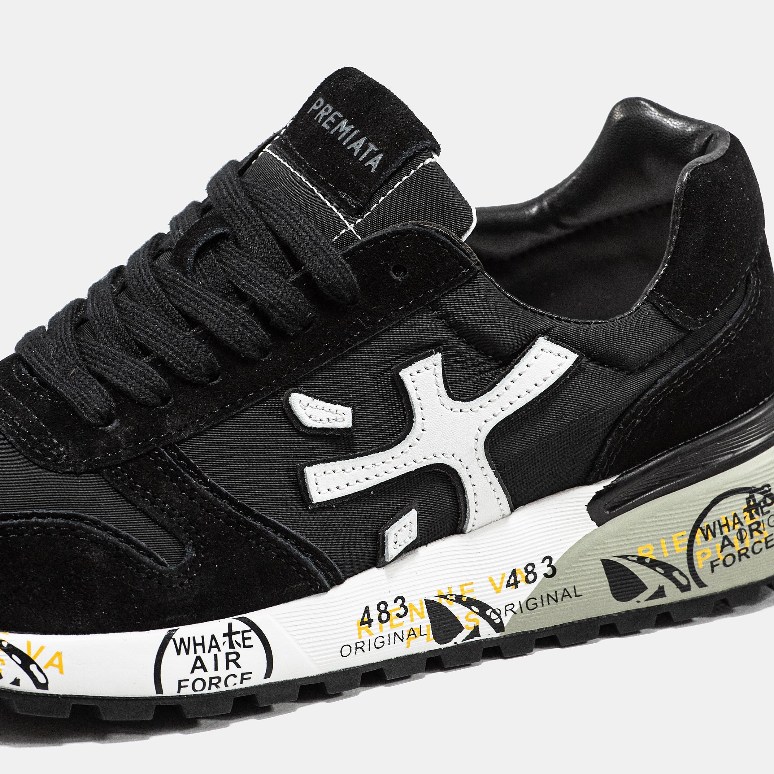Premiata Mick Black White Grey Sole - изображение 9