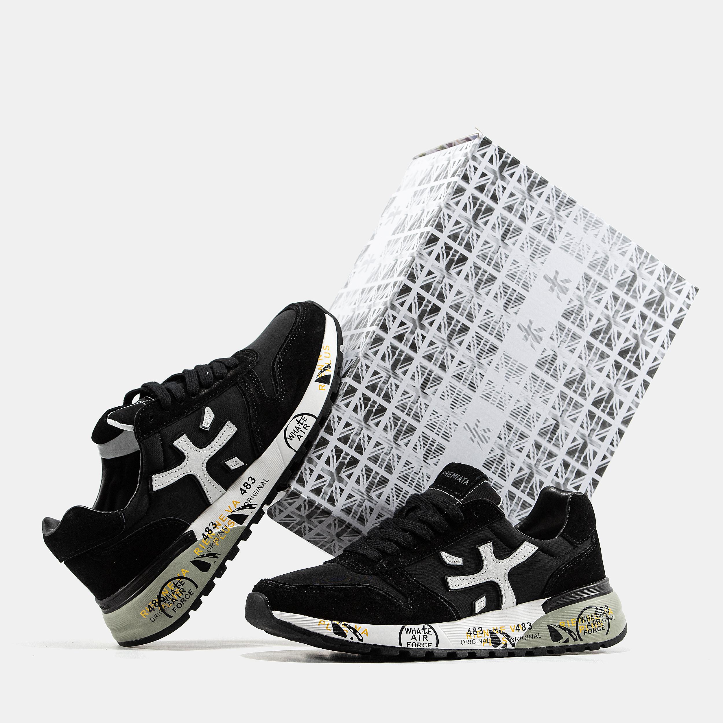 Premiata Mick Black White Grey Sole - изображение 3